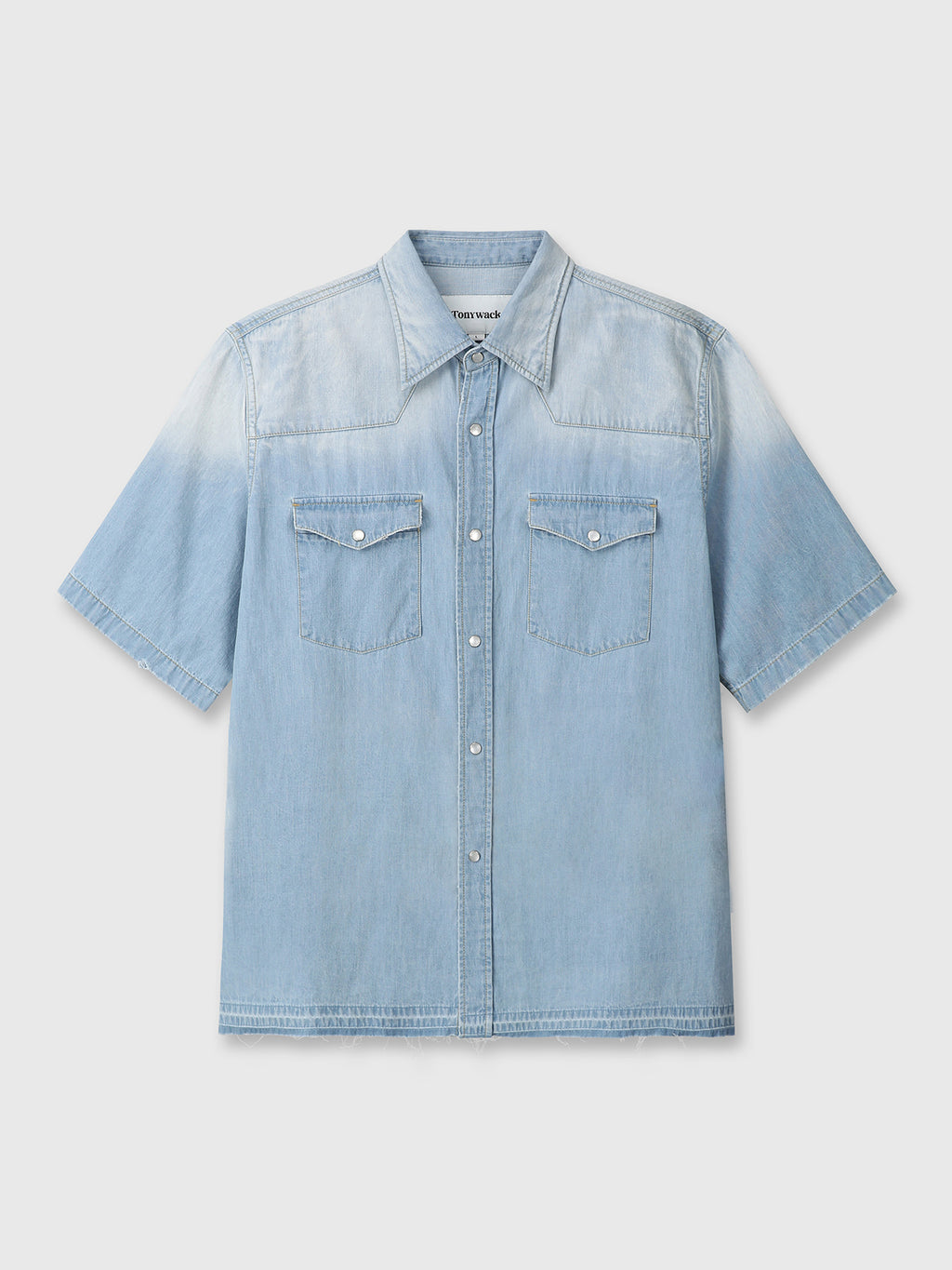 Tonywack - Washed Denim Cut-Off Shirt (Washed Blue) product image 8 | TRAB K-Fashion Australia