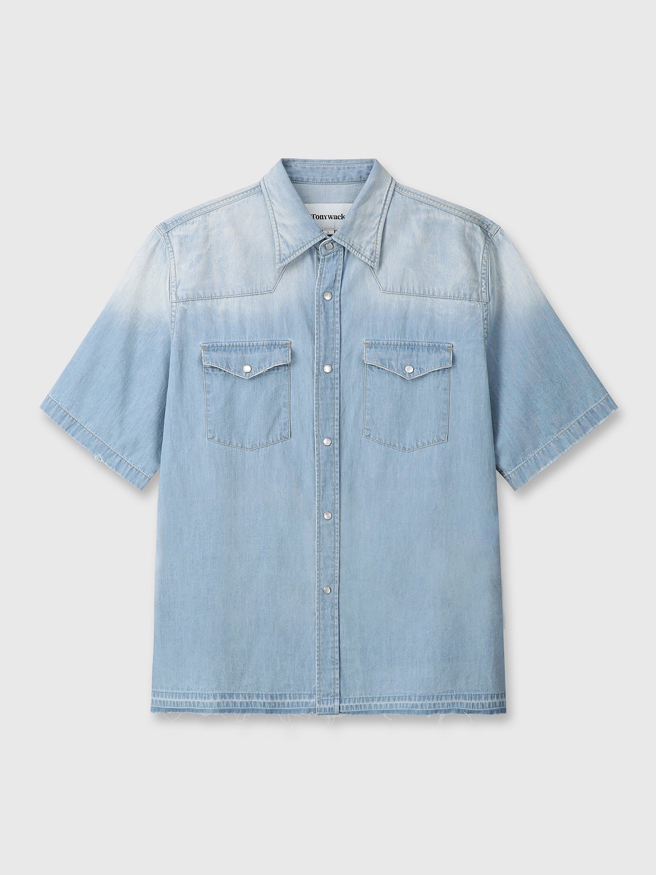 Tonywack - Washed Denim Cut-Off Shirt (Washed Blue) product image 8 | TRAB K-Fashion Australia
