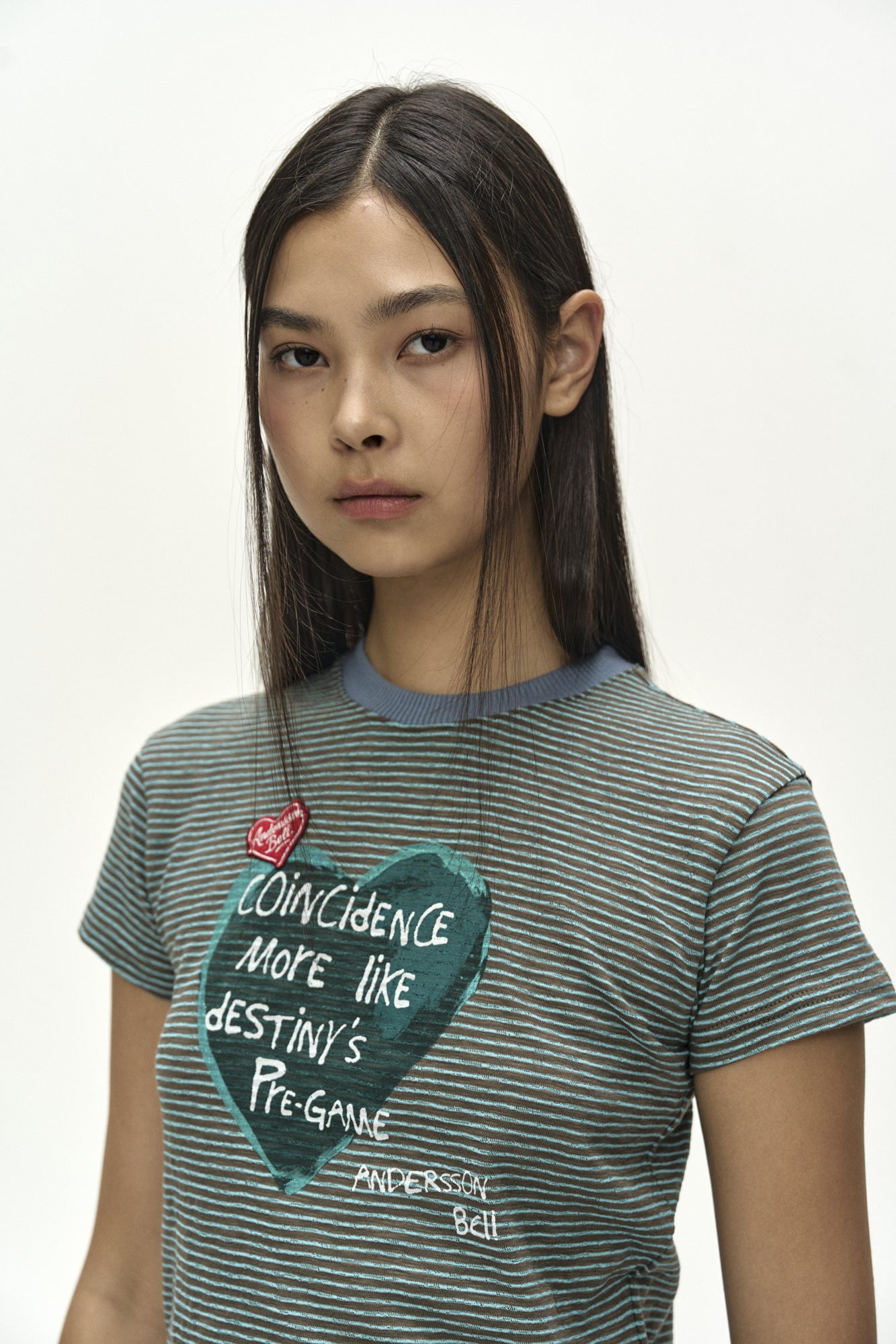 Andersson Bell - (essential) Heart Message Stripe T-Shirt (Essential) product image 5 | TRAB K-Fashion Australia