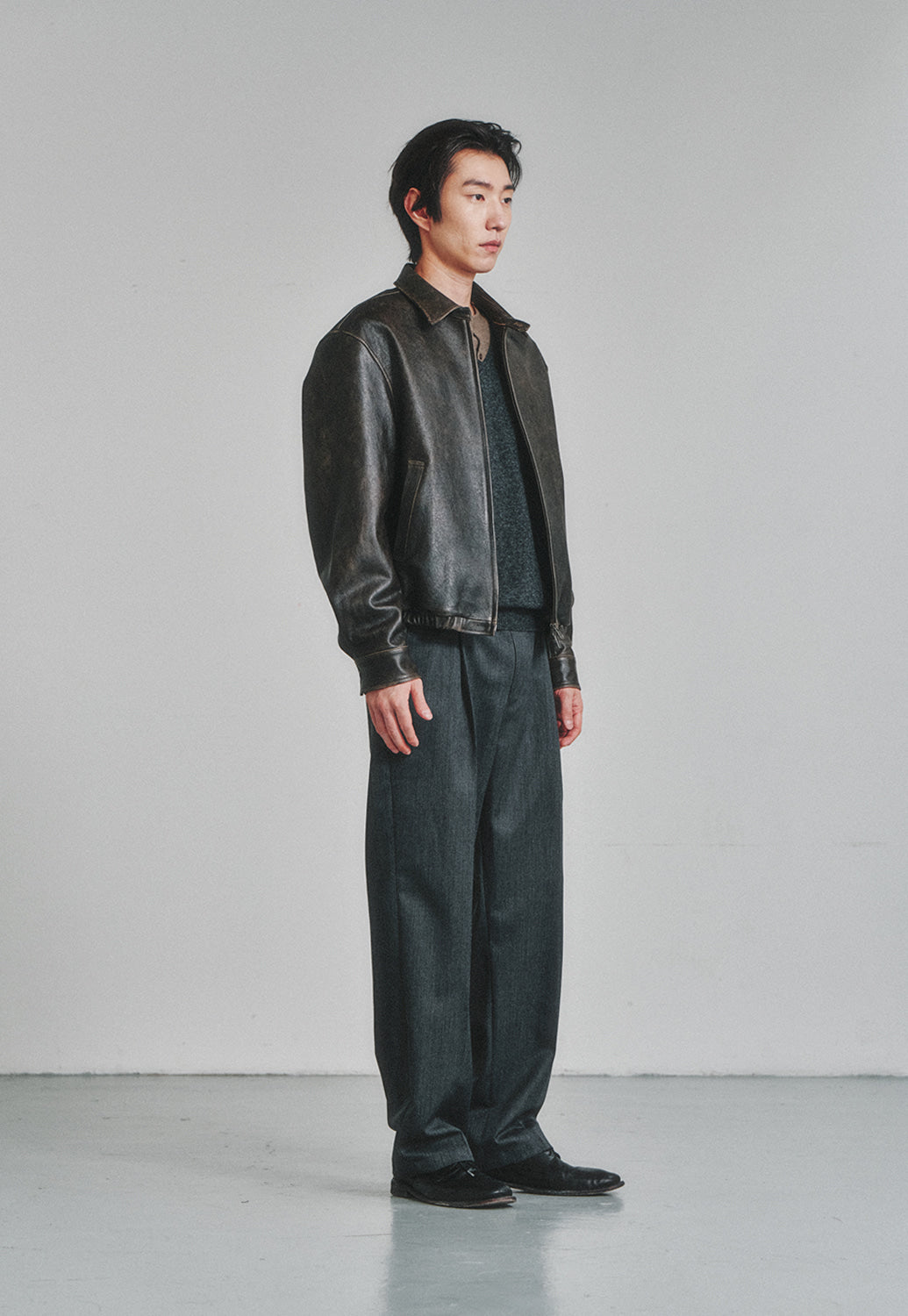 Art if acts - Vintage Leather Swing Jacket (Vintage Wood) product image 3 | TRAB K-Fashion Australia