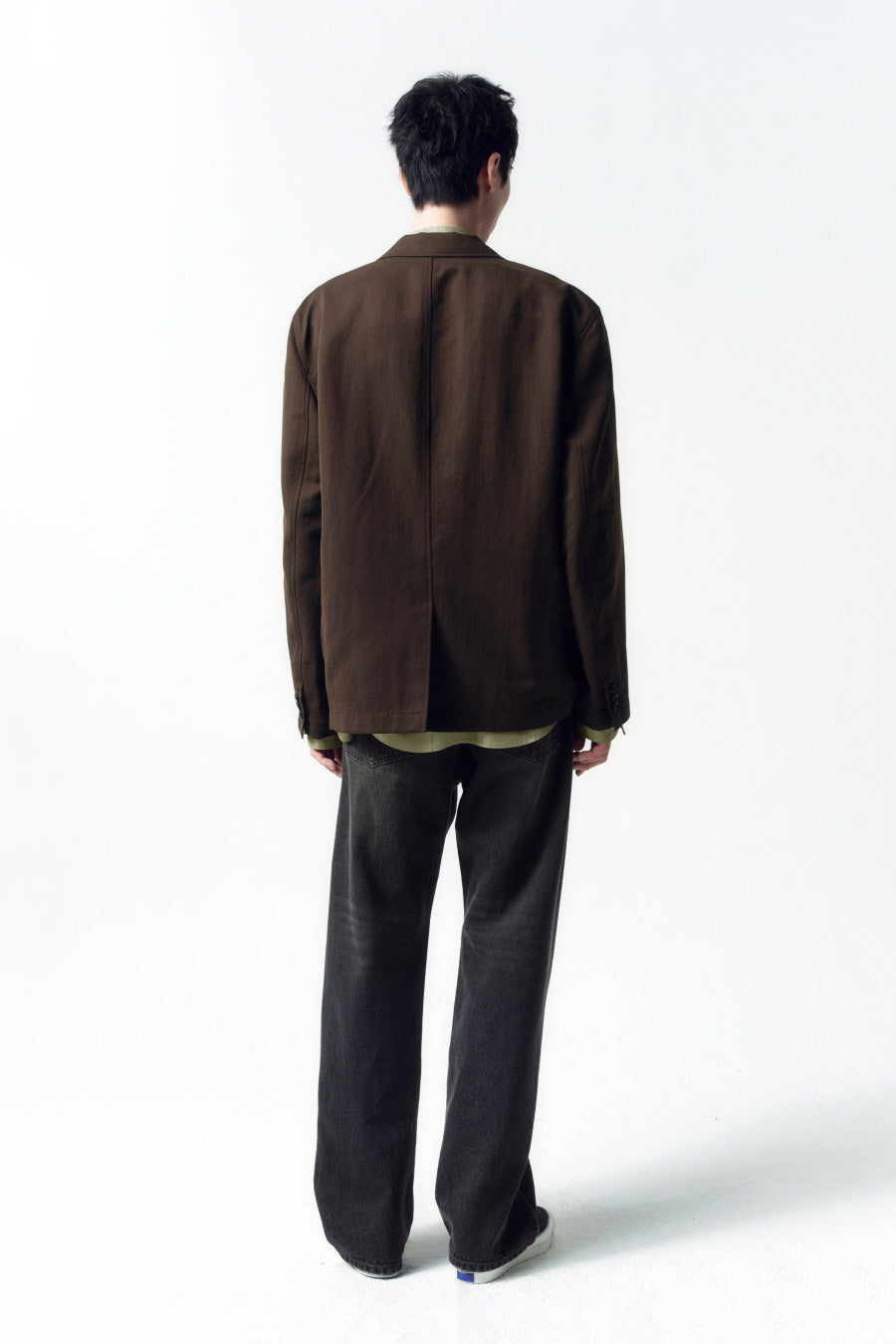 Insilence - Semi-wide denim pants (Mud Grey) product image 3 | TRAB K-Fashion Australia