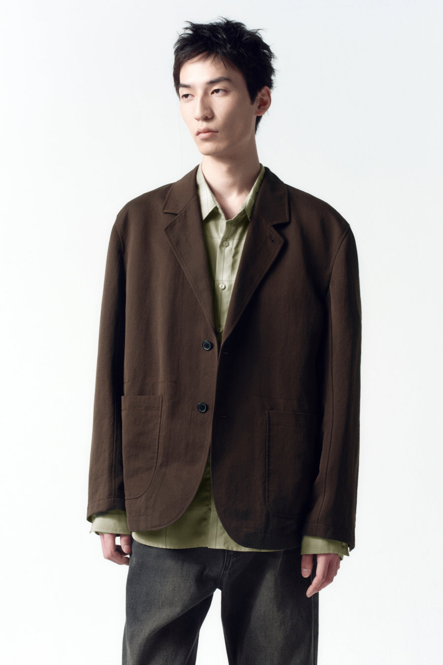Insilence - Acid Nylon Blazer (Brown) product image 6 | TRAB K-Fashion Australia