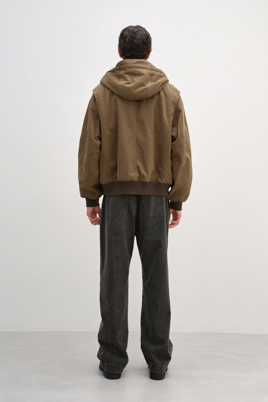 Insilence - Flight Hooded Bomber (Brown) product image 6 | TRAB K-Fashion Australia
