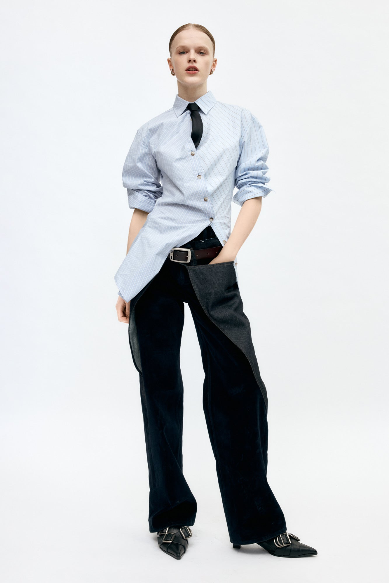 Andersson Bell - Zoe Wrap Pants (Blue) product image 10 | TRAB K-Fashion Australia