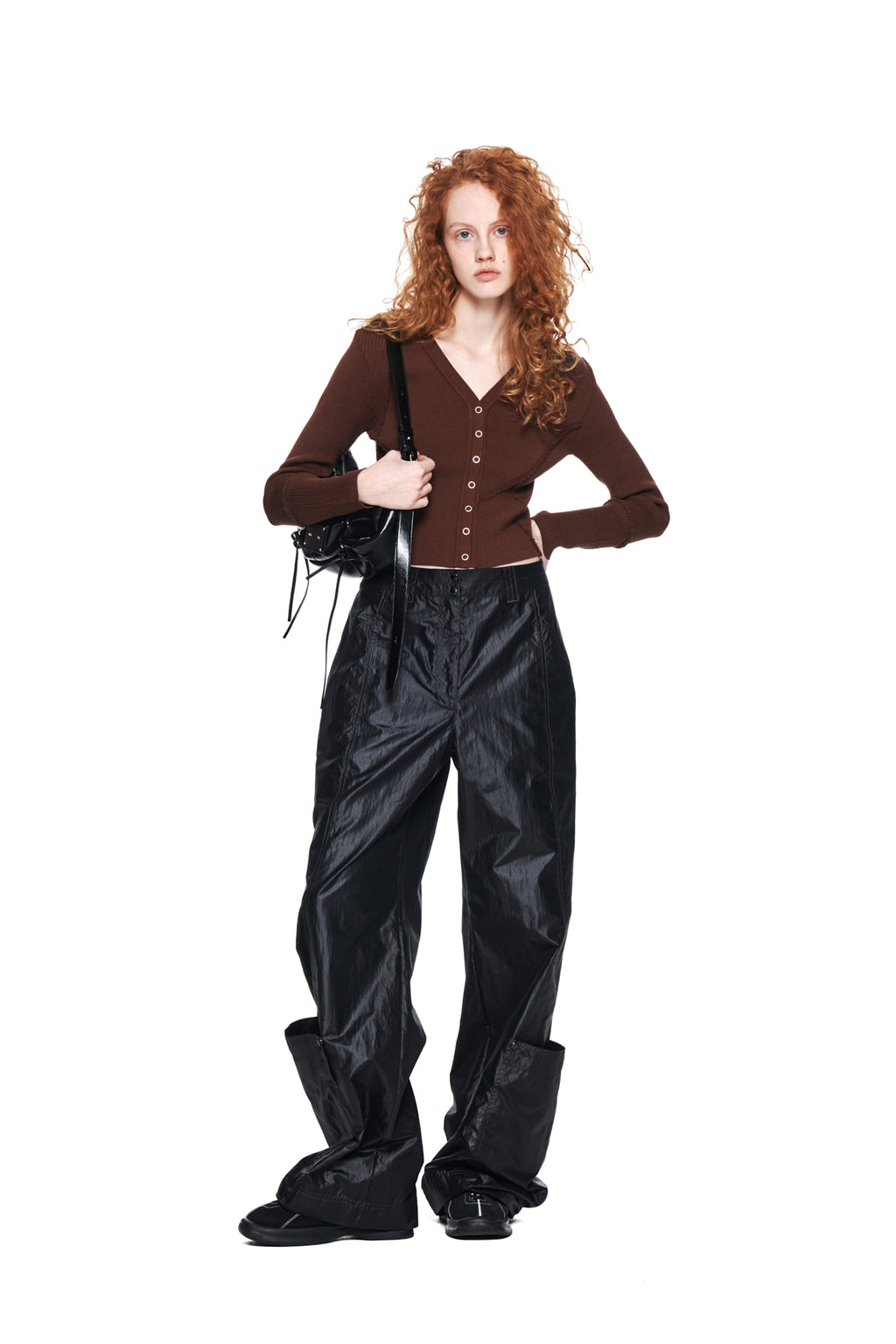 Matin Kim - Cut Out Detailed Knit Cardigan (Brown) product image 8 | TRAB K-Fashion Australia
