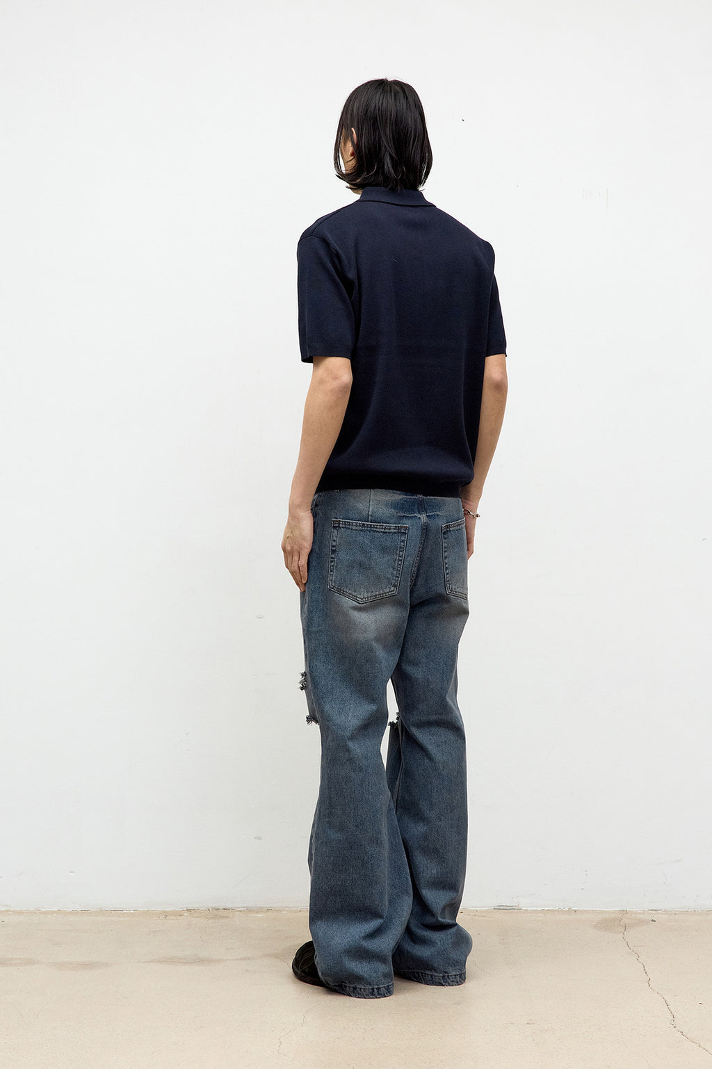 Coor - Compact Sandy Polo Knit (Dark Navy) product image 4 | TRAB K-Fashion Australia