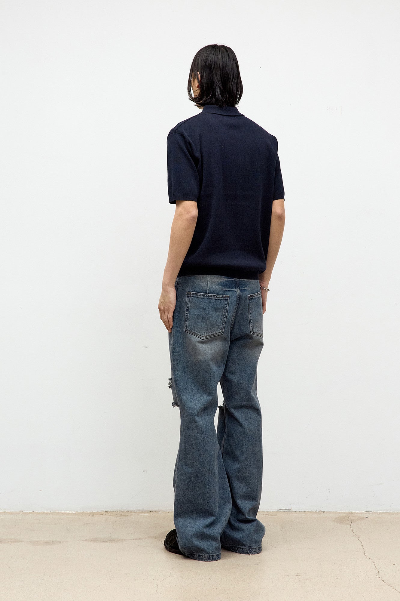 Coor - Compact Sandy Polo Knit (Dark Navy) product image 4 | TRAB K-Fashion Australia