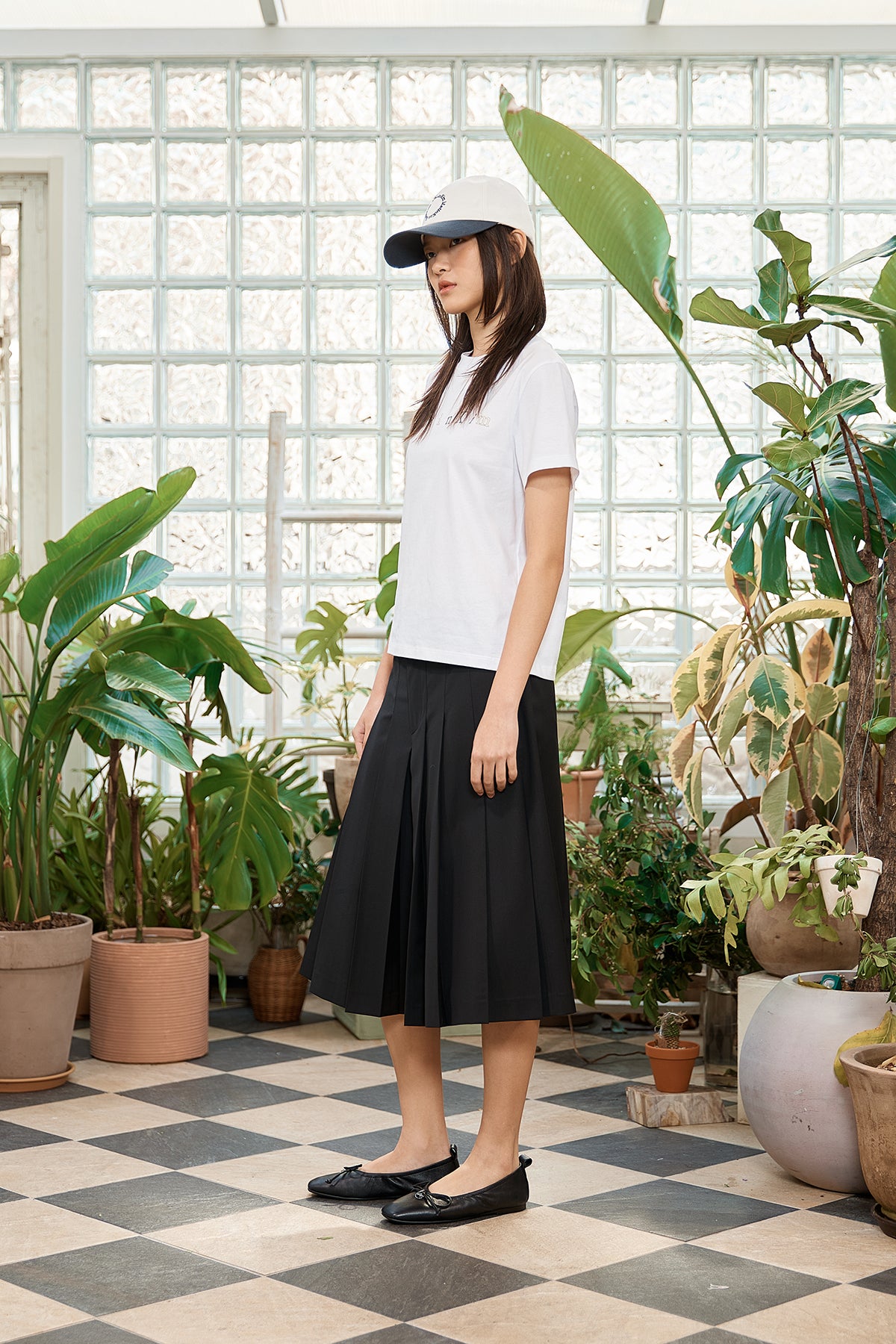 Matin Kim - Sticker Graphic Logo Top (White) product image 5 | TRAB K-Fashion Australia