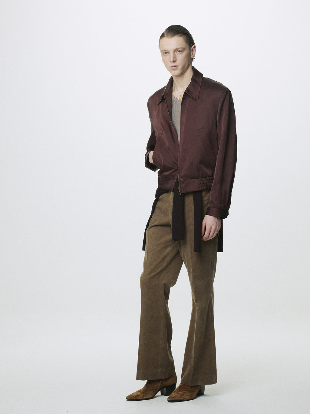 Tonywack - Silk Cotton Swing Jacket (Vintage Maroon) product image 1 | TRAB K-Fashion Australia