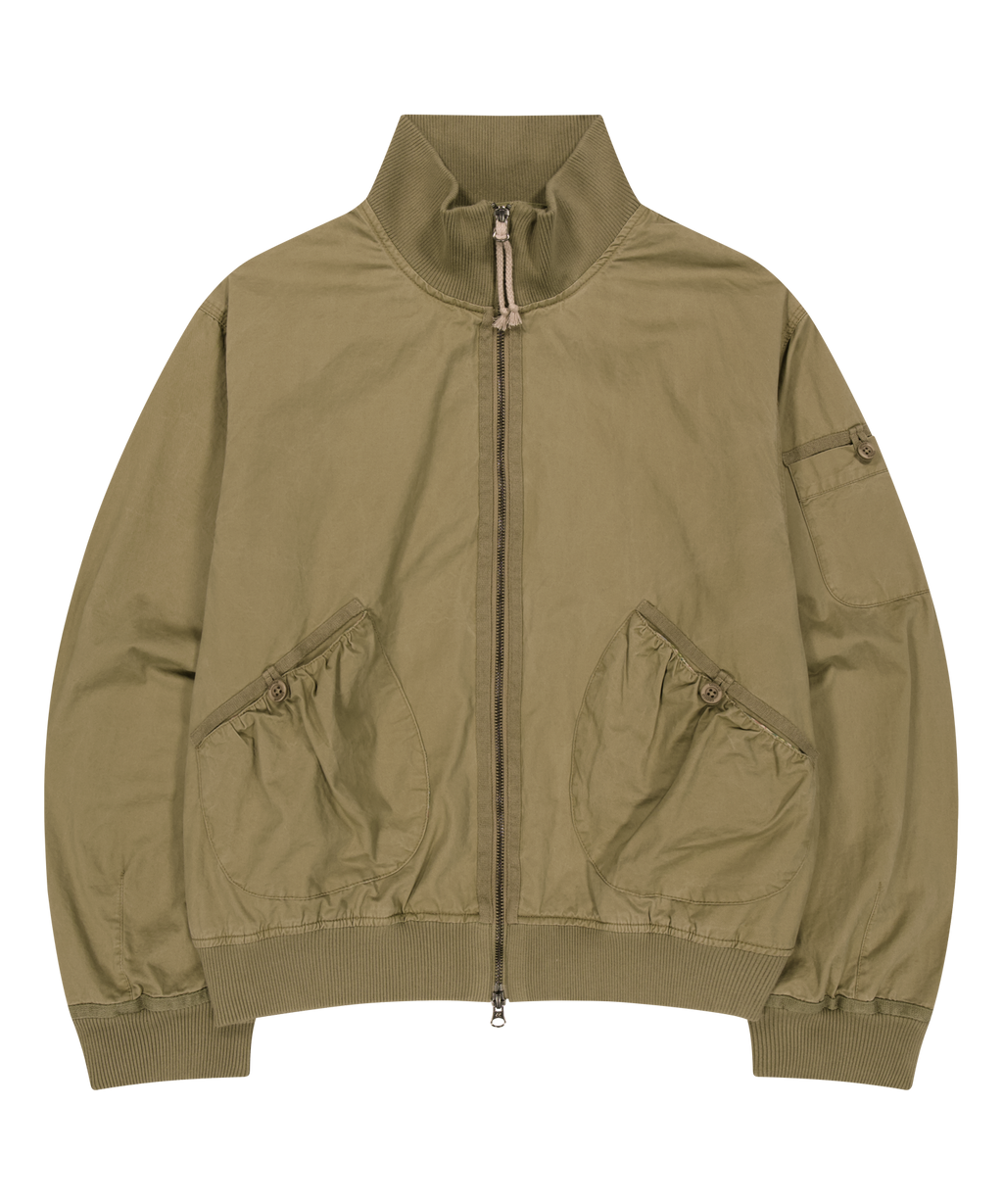 Coyseio - Dusty Cotton Bomber Jacket (Beige) product image 1 | TRAB K-Fashion Australia