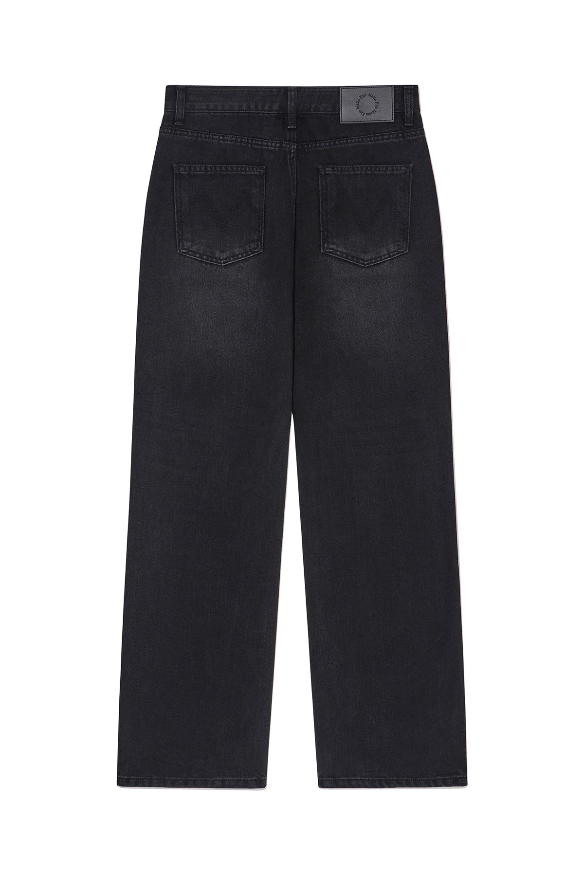 Matin Kim - Damage Patch Denim Pants (Black) product image 2 | TRAB K-Fashion Australia
