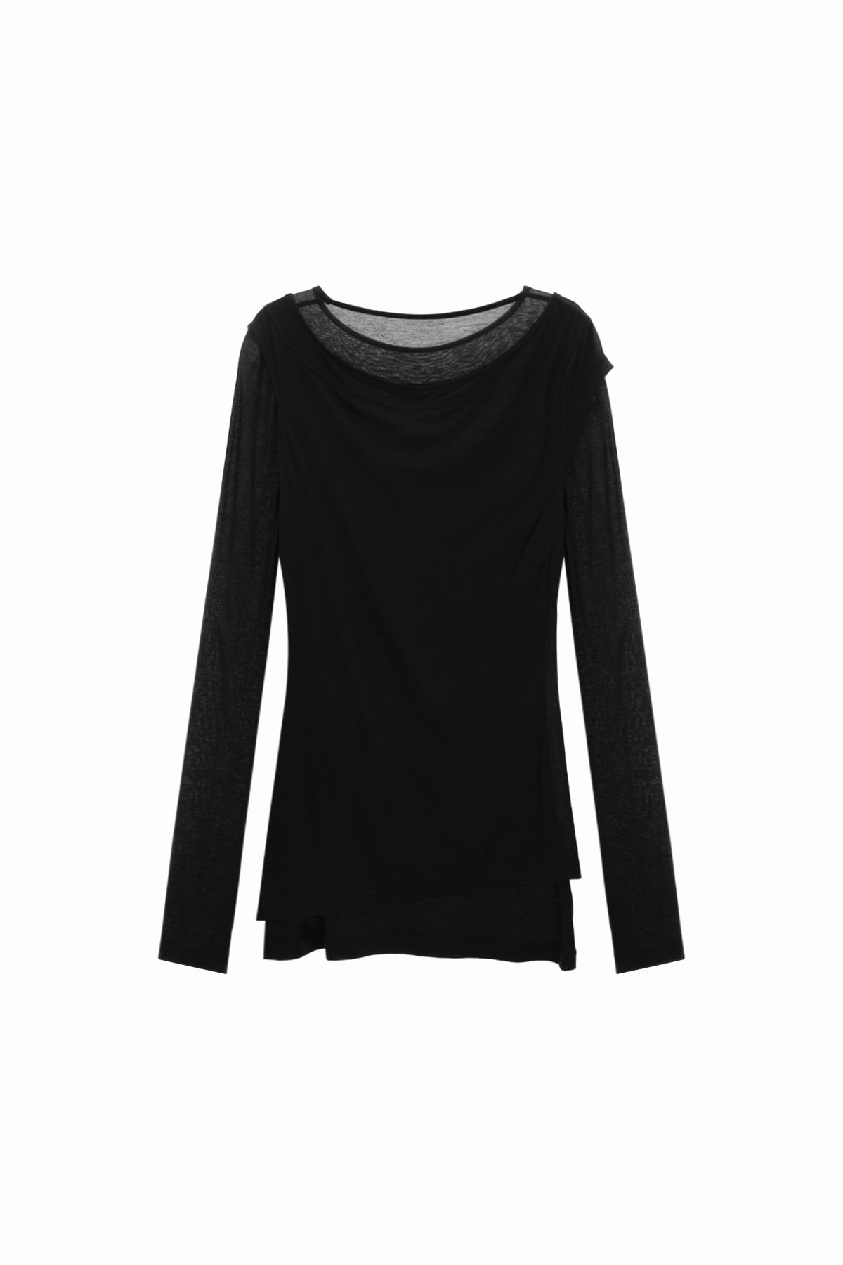 Matin Kim - Slit Point Sleeveless Layered Top (Black) product image 2 | TRAB K-Fashion Australia