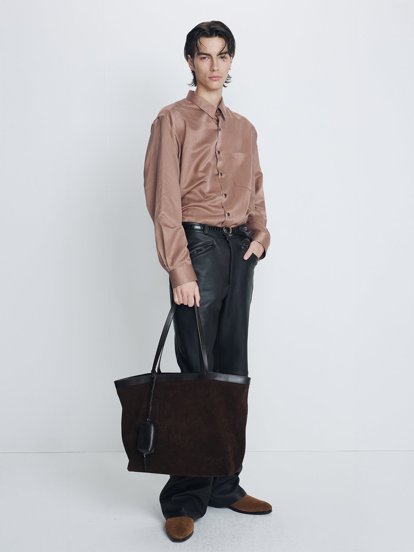 Tonywack - Silk Cotton Essential Shirt (Bronze Pink) product image 3 | TRAB K-Fashion Australia