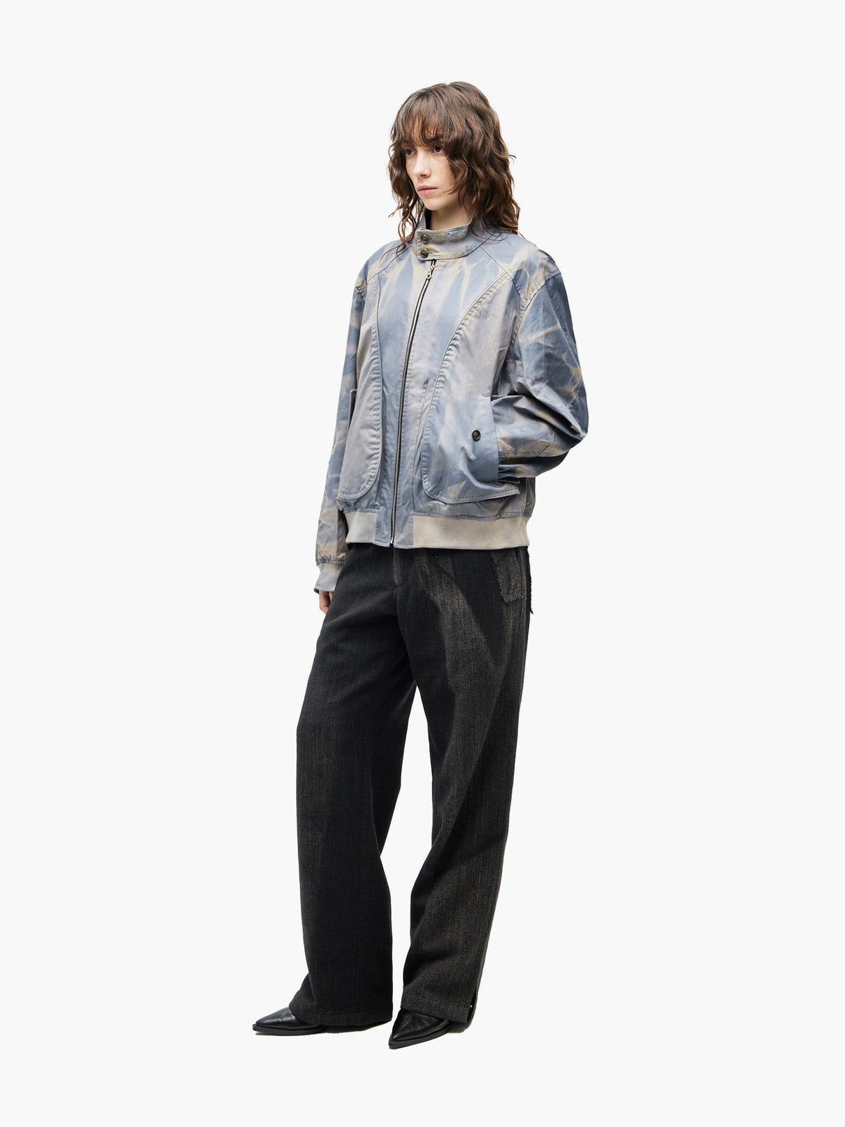 Jiyong Kim - Sun-Bleached High Neck Blouson (Blue) product image 3 | TRAB K-Fashion Australia
