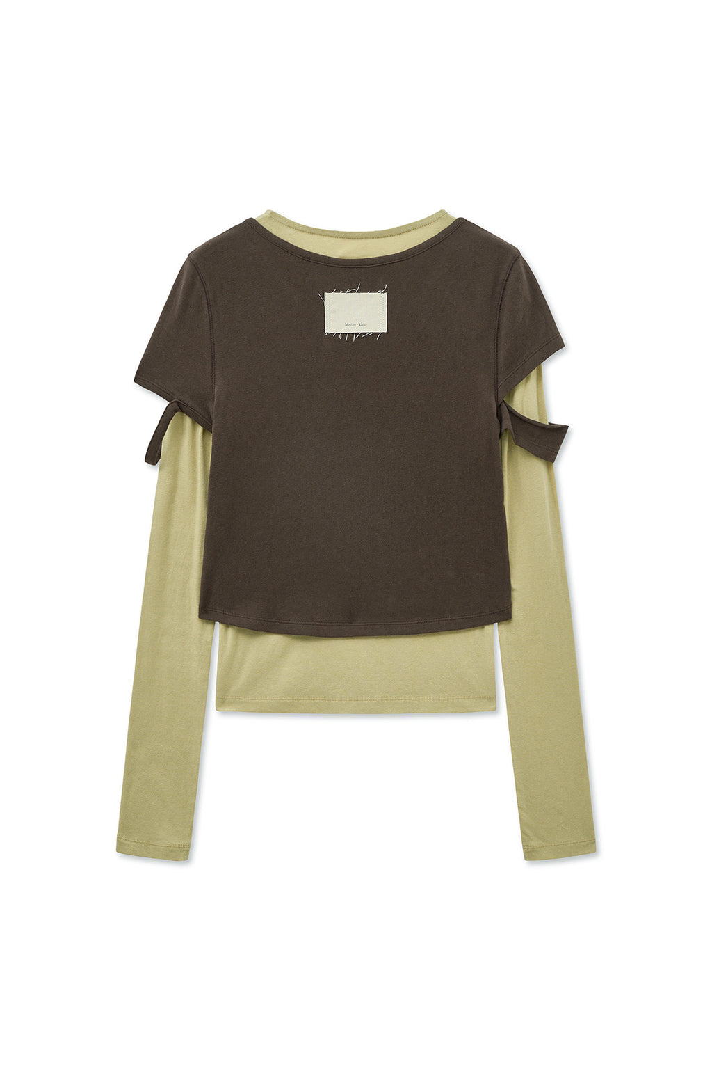 Matin Kim - Layered Point Slim Top (Brown) product image 3 | TRAB K-Fashion Australia