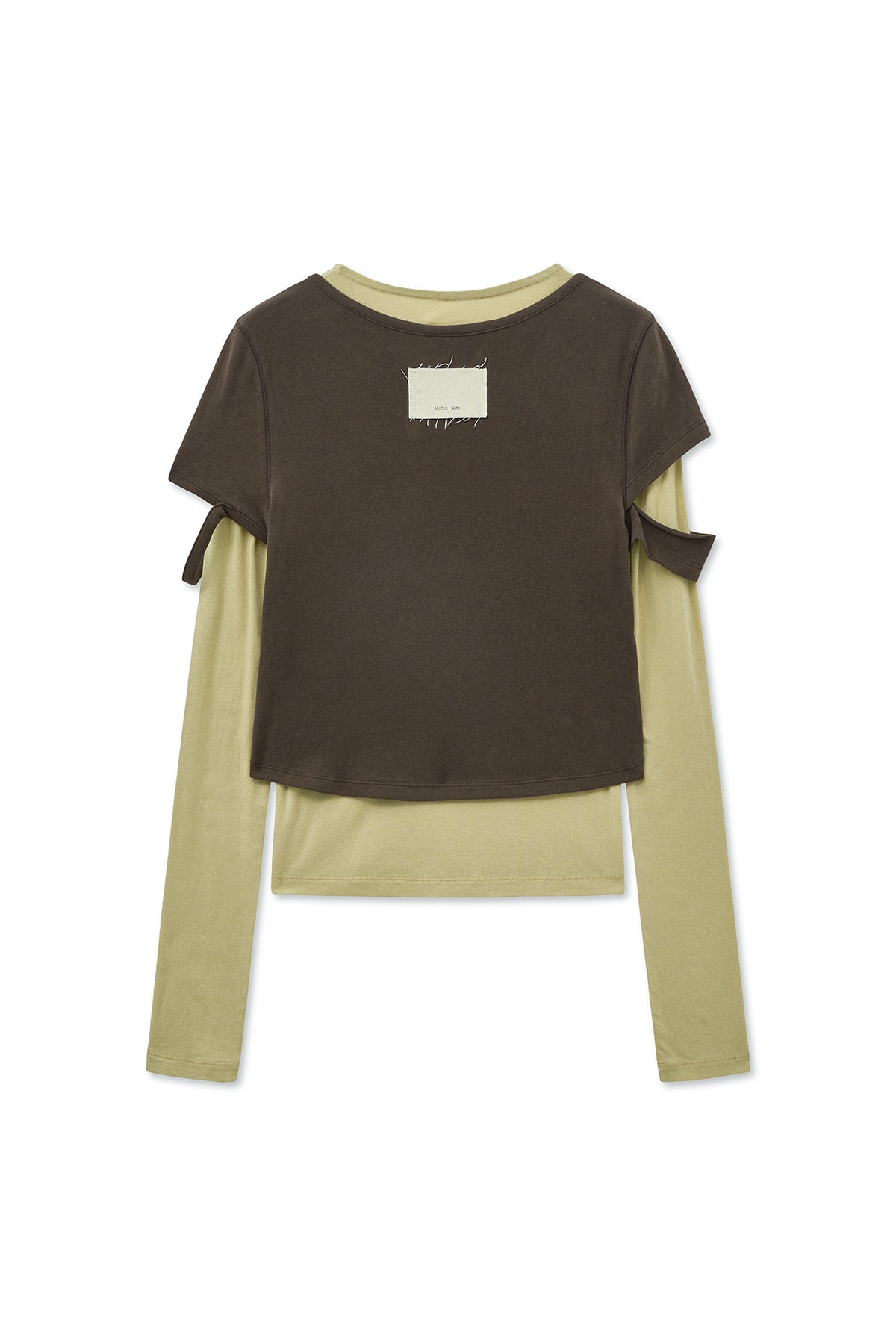 Matin Kim - Layered Point Slim Top (Brown) product image 3 | TRAB K-Fashion Australia