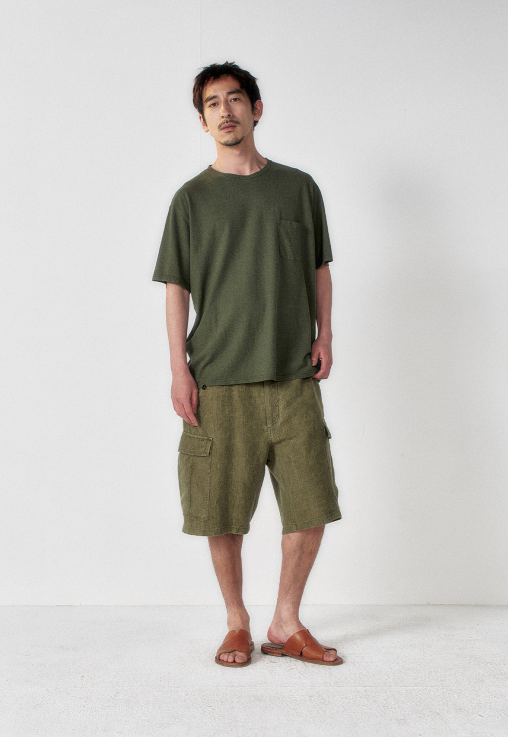 Art if acts - Linen M-51 Shorts (Khaki) product image 4 | TRAB K-Fashion Australia