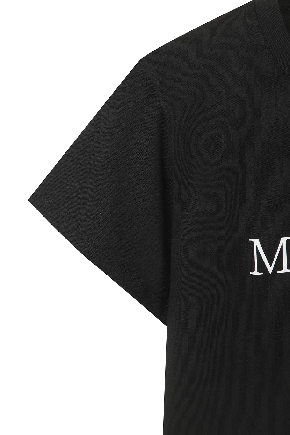 Matin Kim - [Pre-Order – Ships June 19] Matin Kim Logo Crop Top (Black) product image 4 | TRAB K-Fashion Australia