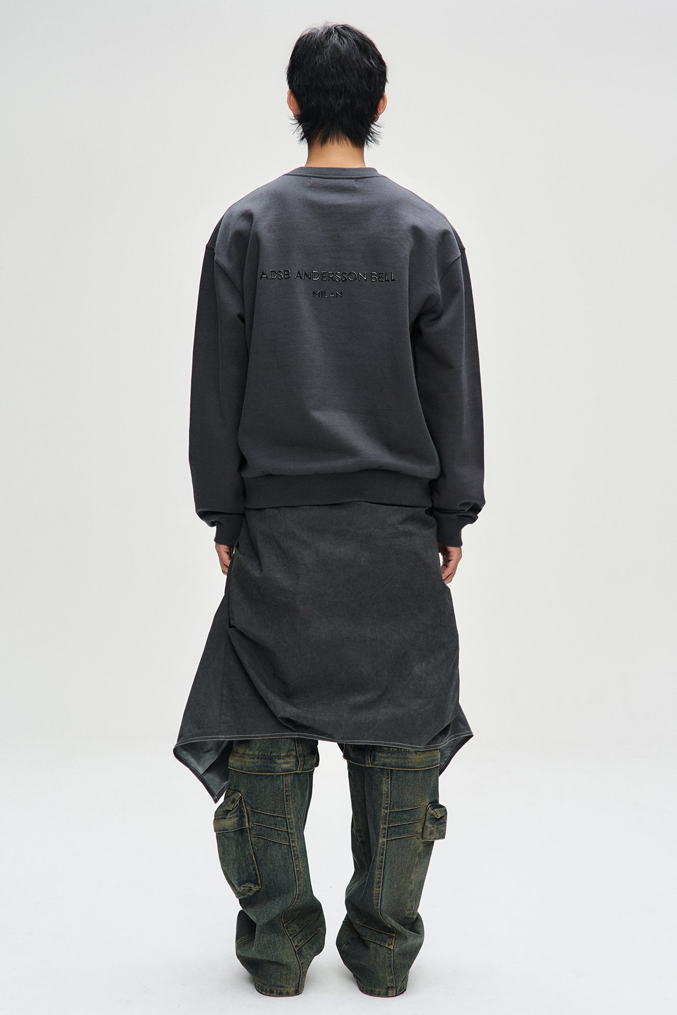 Andersson Bell - Unisex Stool Patch Logo Sweatshirts (Charcoal) product image 2 | TRAB K-Fashion Australia