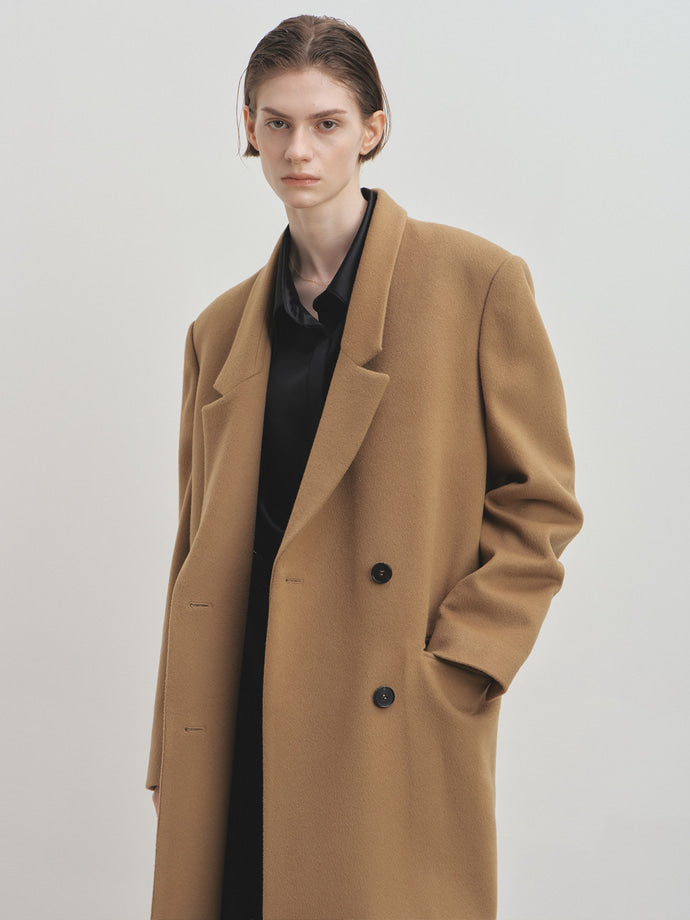 Tonywack - Tailored Double-Breasted Maxi Coat (Royale Beige) product image 6 | TRAB K-Fashion Australia