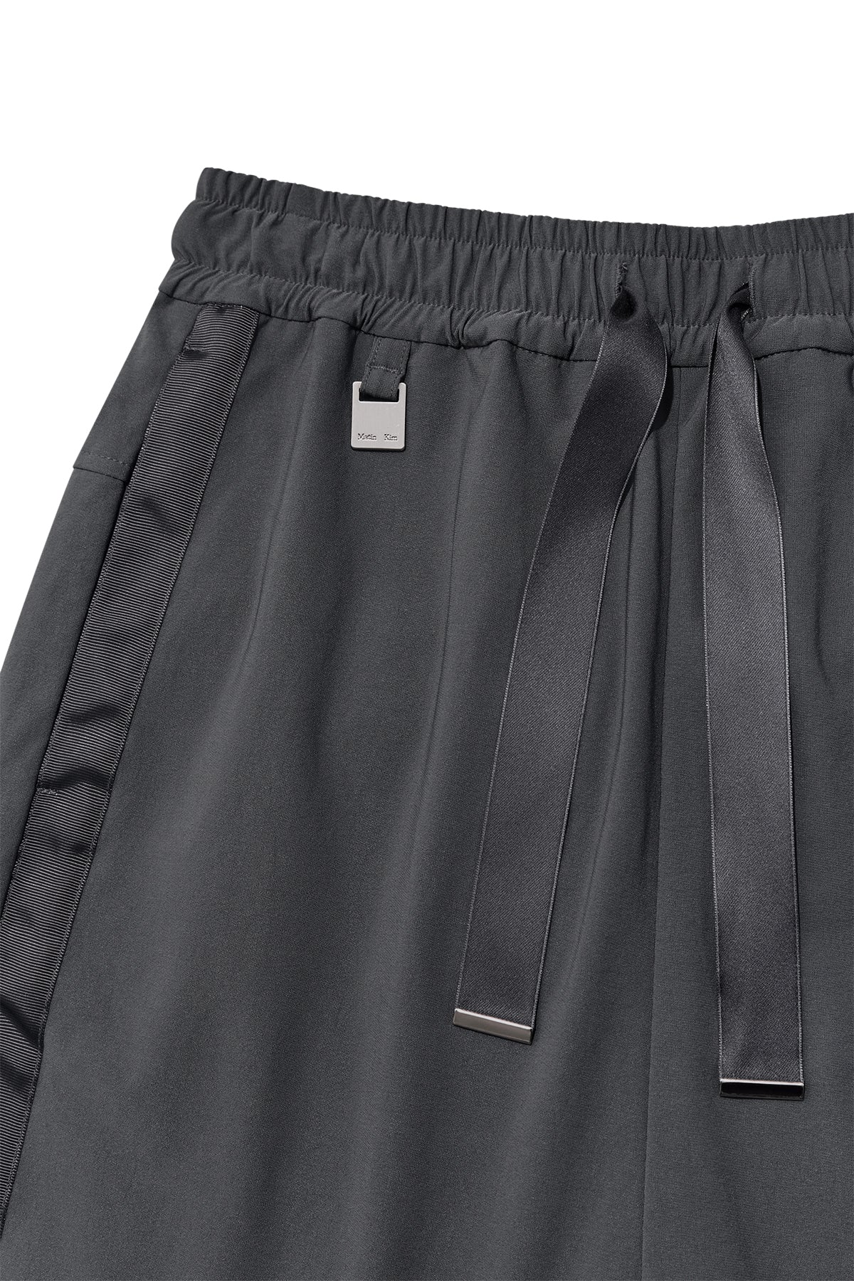 Matin Kim - Side Taping Bermuda Pants (Charcoal) product image 3 | TRAB K-Fashion Australia