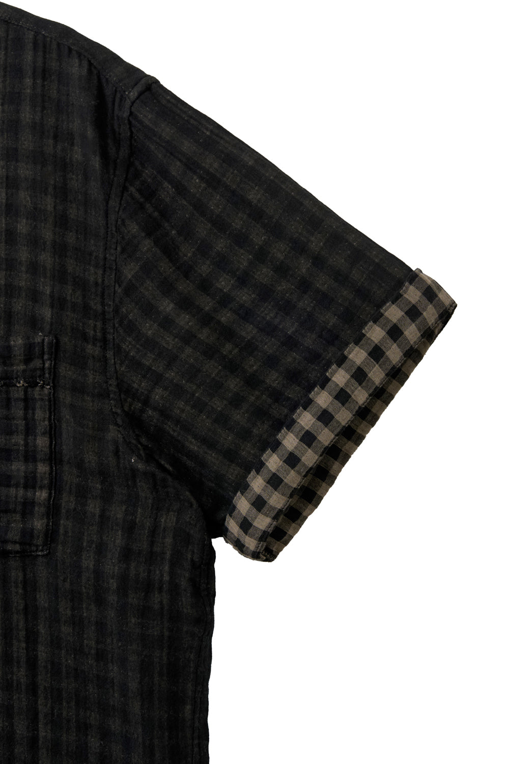 Hatchingroom - Shadow Check Shirt Gingham Check (Grey Beige) product image 5 | TRAB K-Fashion Australia