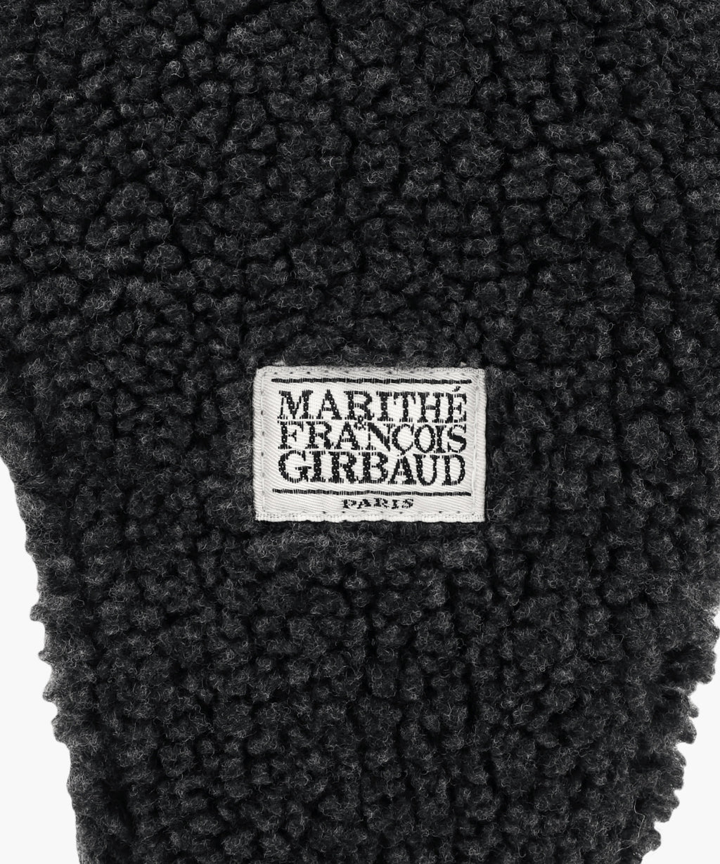 Marithe & Francois Girbaud - Micro Classic Logo Fleece Earflap Cap (Charcoal) product image 3 | TRAB K-Fashion Australia