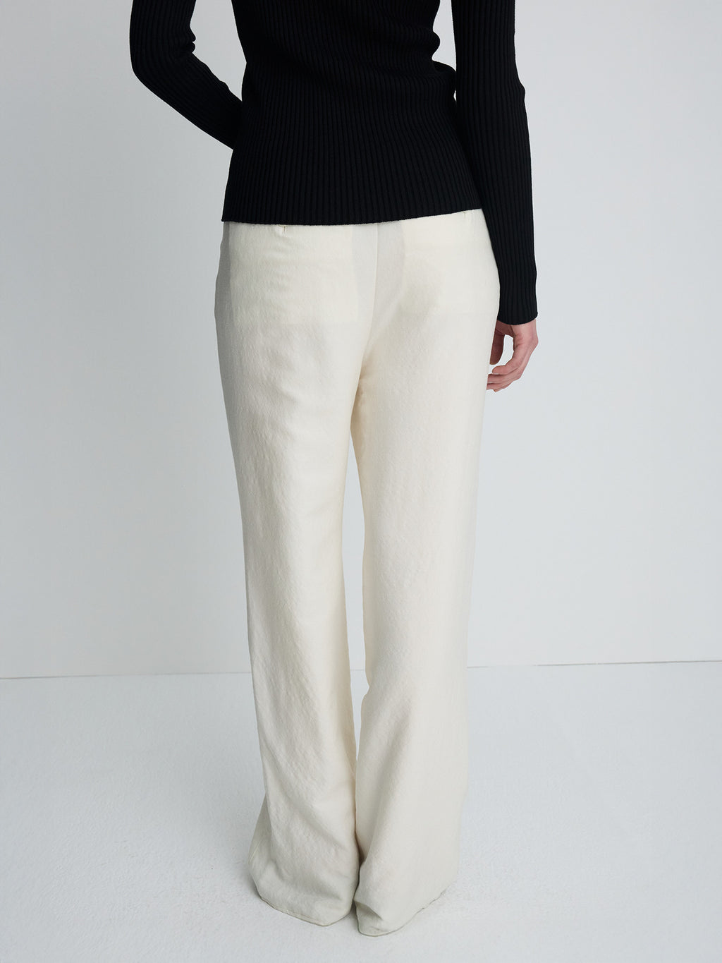 Tonywack - Silk Twill Lounge Pants (Ivory) product image 6 | TRAB K-Fashion Australia