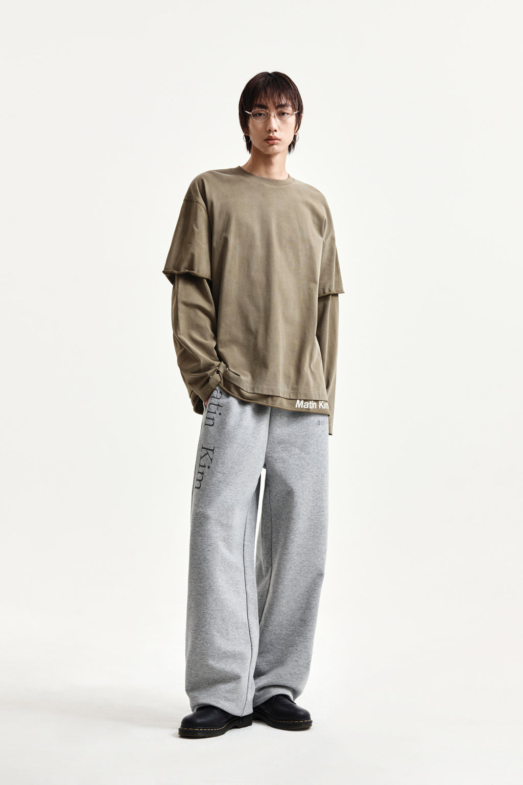 Matin Kim - Spray Effect Layered Top (Khaki) product image 8 | TRAB K-Fashion Australia