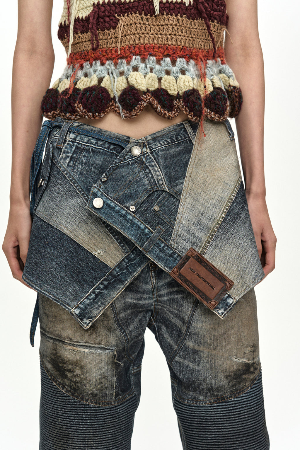 Andersson Bell - Upside-Down Printed Wrap Skirt (Mid Blue) product image 5 | TRAB K-Fashion Australia