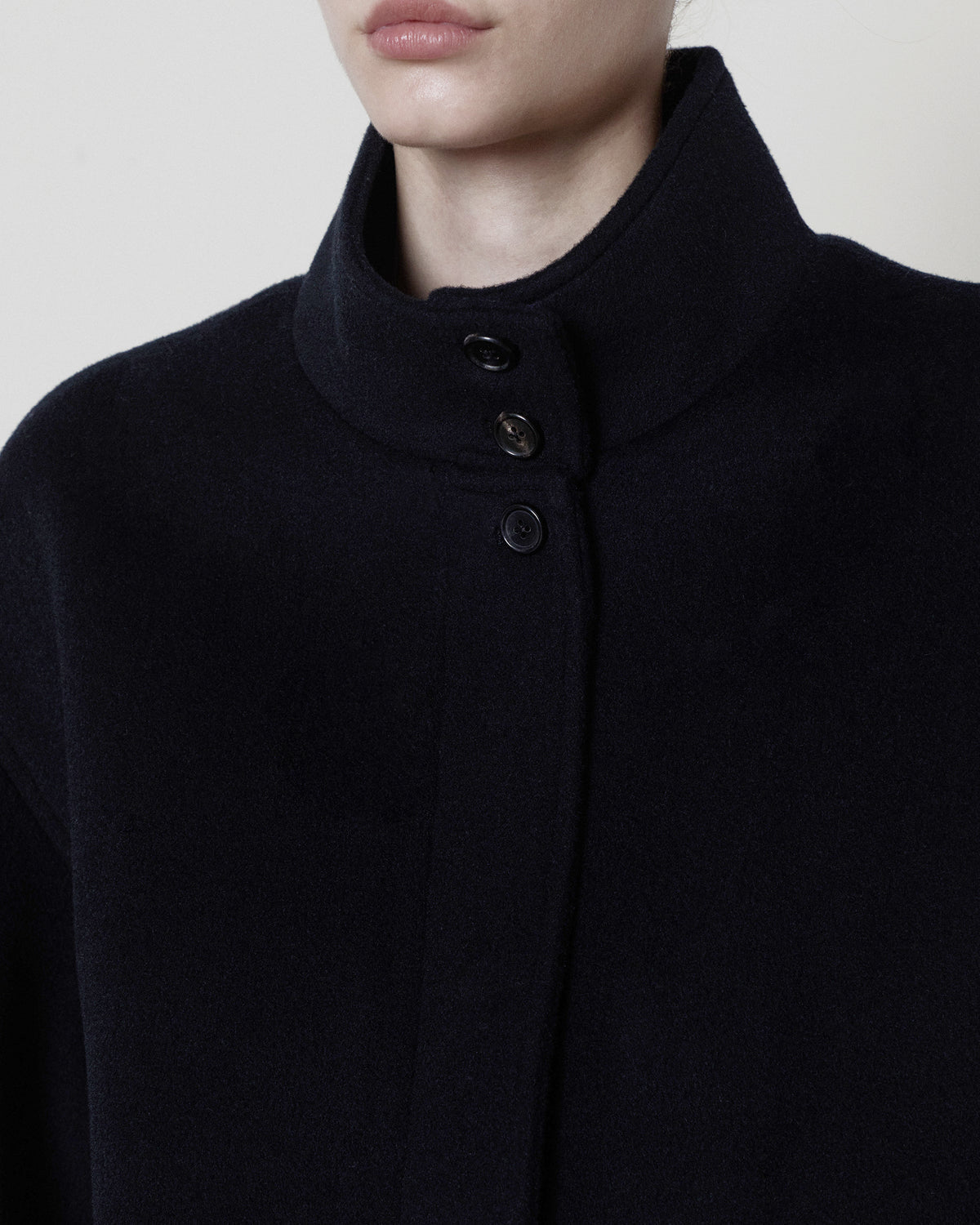 Brownyard - [Pre-Order – Ships October 23] W Stand Collar Wool Blouson (Black) product image 3 | TRAB K-Fashion Australia