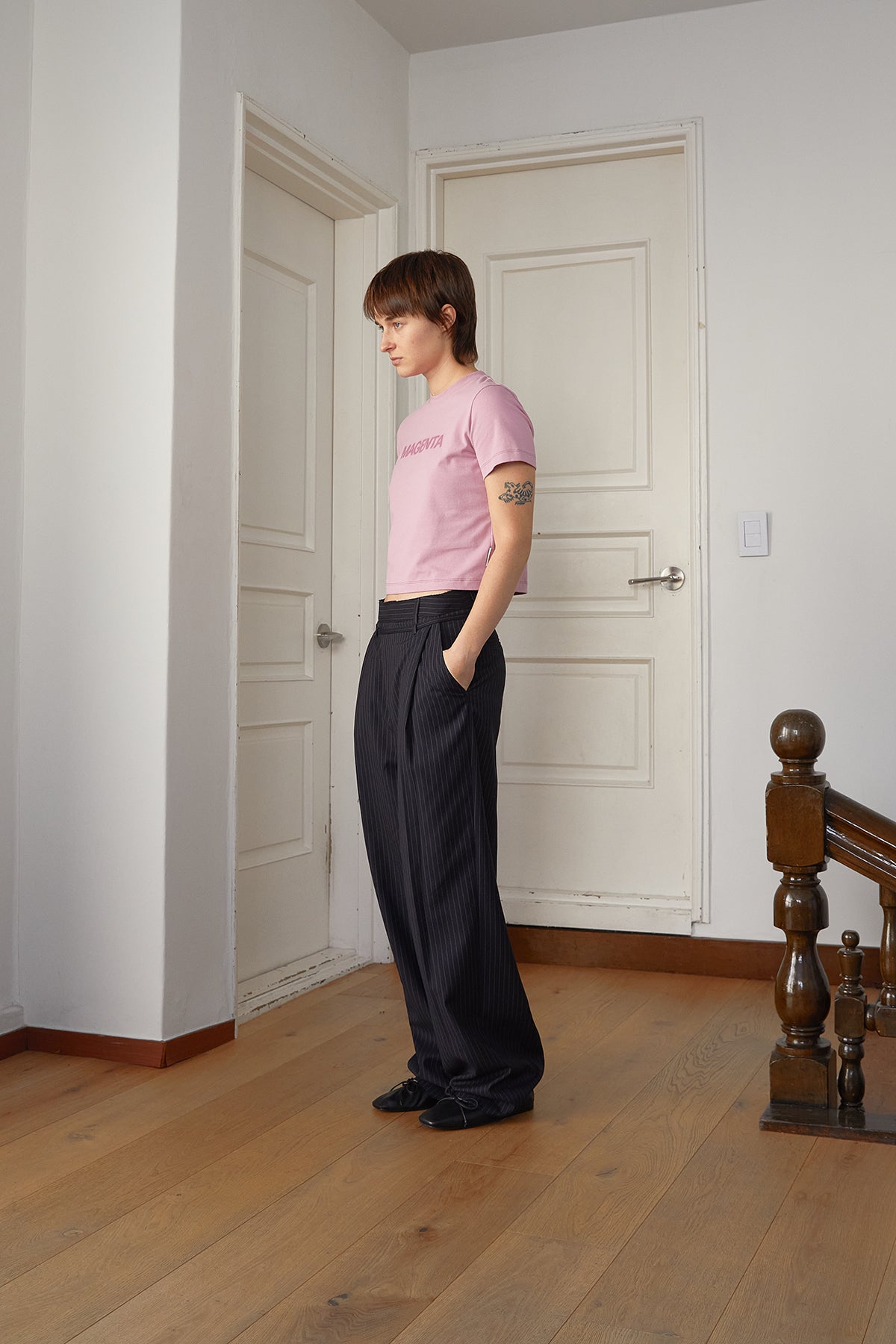 Matin Kim - Color Name Printing Top (Pink) product image 6 | TRAB K-Fashion Australia