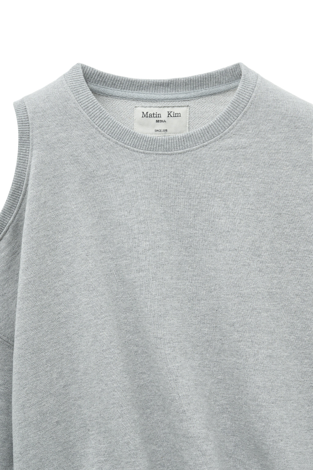 Matin Kim - Shoulder Hole Sweatshirt (Grey) product image 3 | TRAB K-Fashion Australia