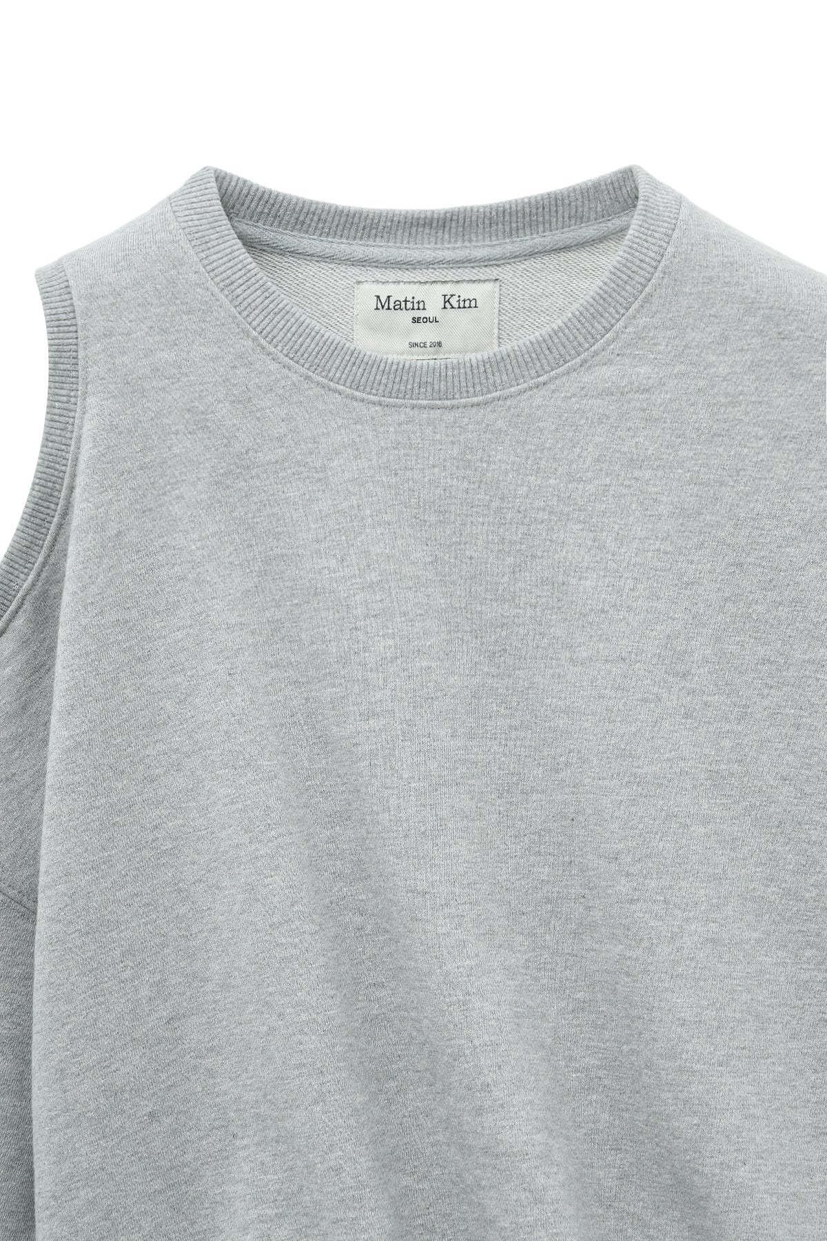 Matin Kim - Shoulder Hole Sweatshirt (Grey) product image 3 | TRAB K-Fashion Australia