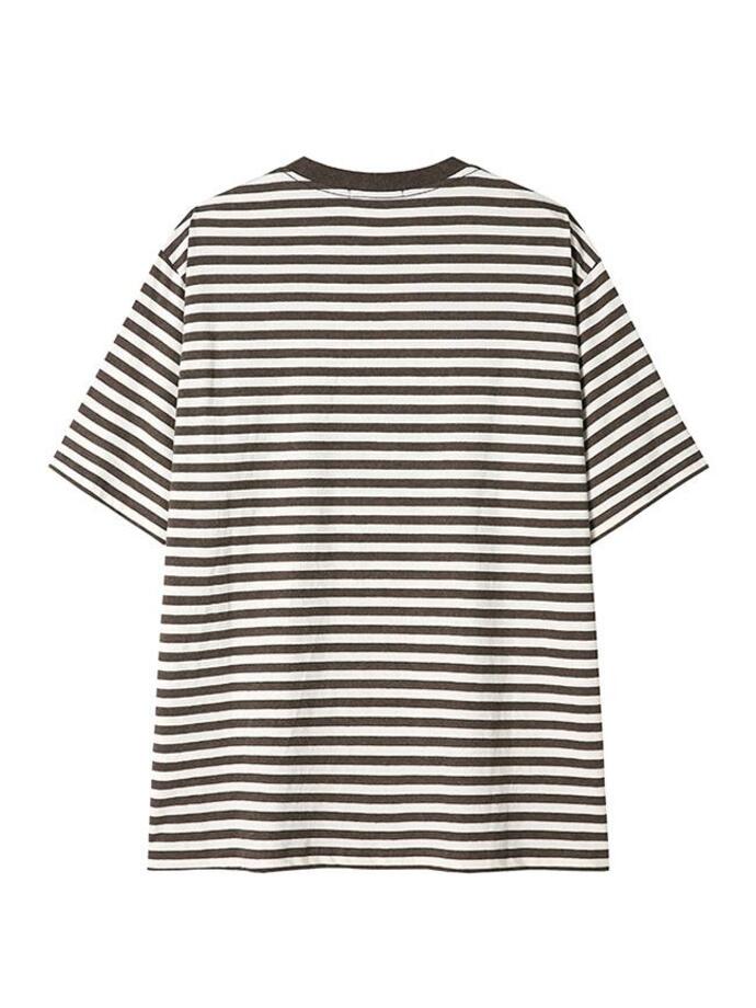Art if acts - French Stripe S/S Tee (Vintage Brown) product image 9 | TRAB K-Fashion Australia