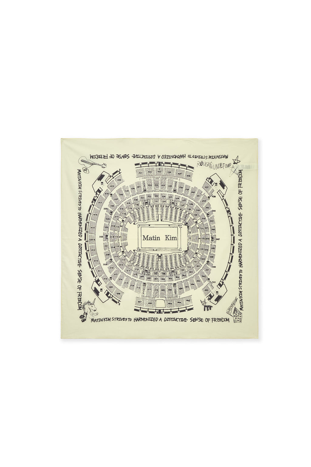 Matin Kim - Matin Logo Festa Bandana (Beige) product image 1 | TRAB K-Fashion Australia