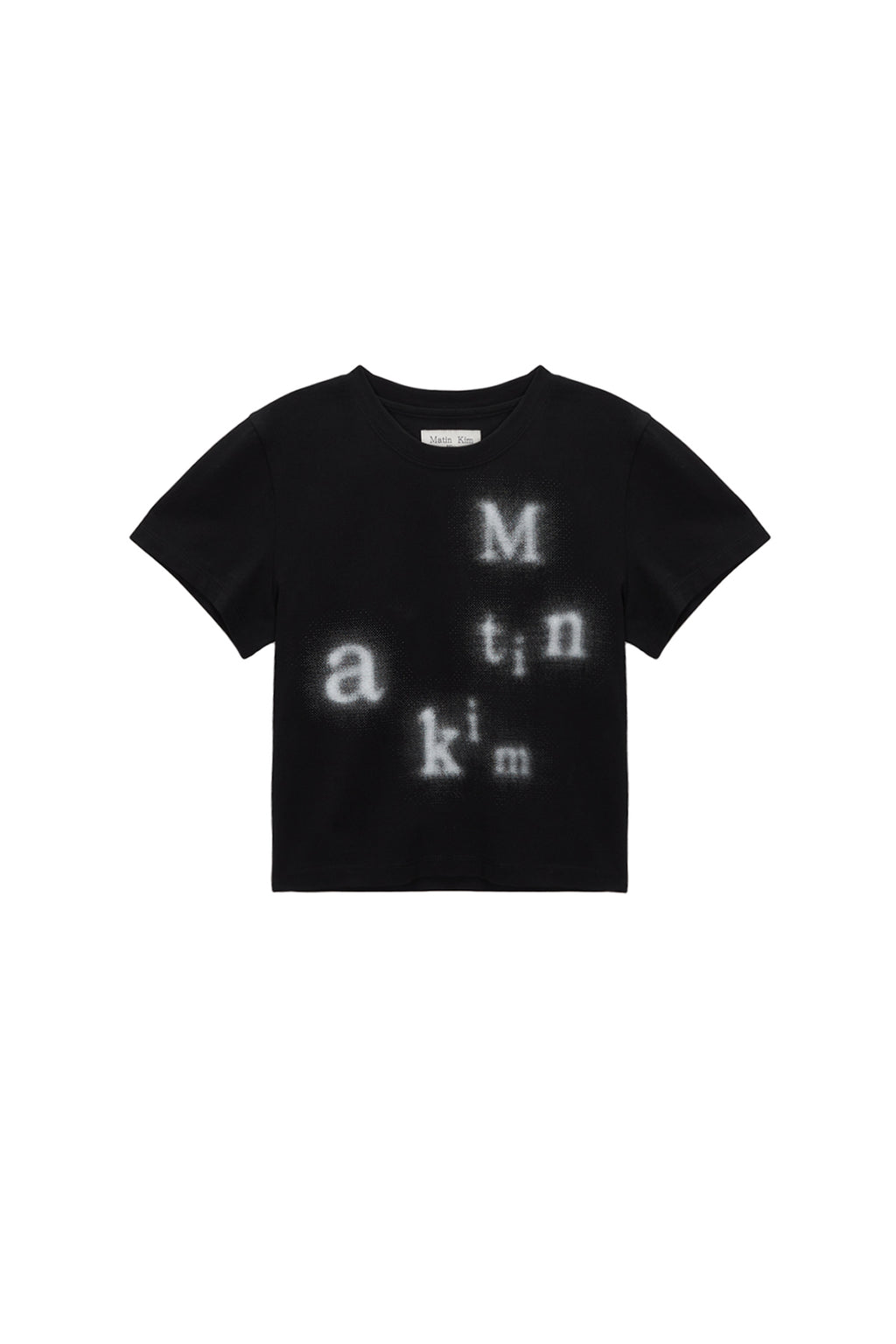 Matin Kim - Blurred Logo Crop Top (Charcoal) product image 6 | TRAB K-Fashion Australia