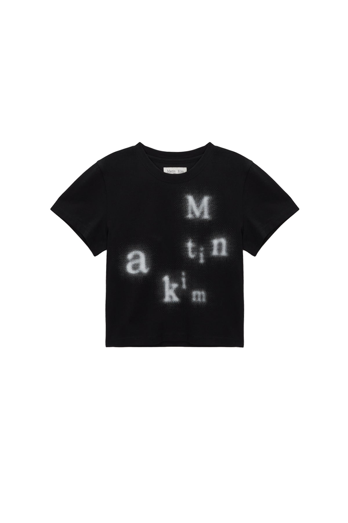Matin Kim - Blurred Logo Crop Top (Charcoal) product image 6 | TRAB K-Fashion Australia