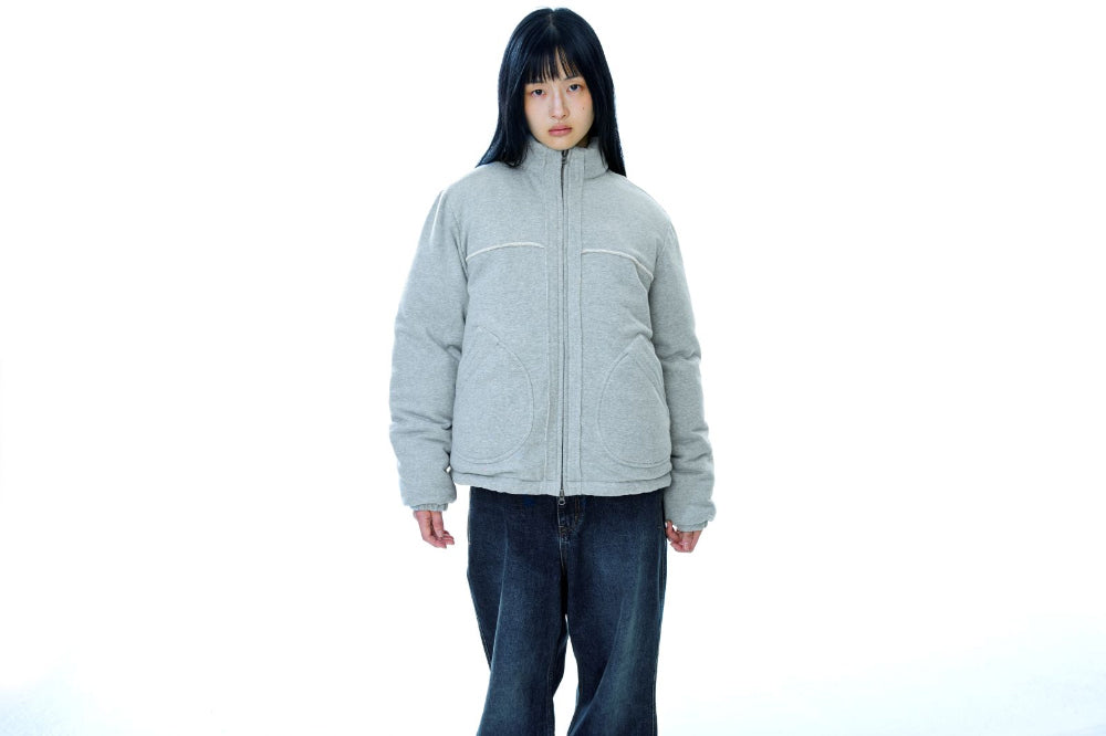 Coyseio - Cozy Sweat Down Jacket (Melange Grey) product image 6 | TRAB K-Fashion Australia