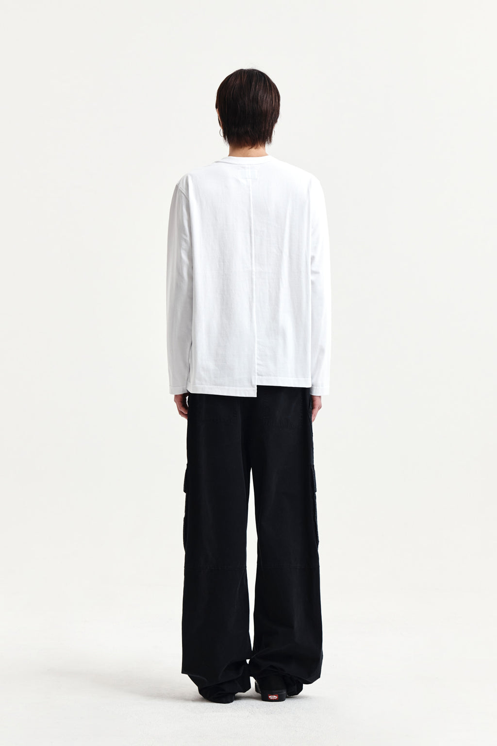 Matin Kim - Asymmetric Logo Top (White) product image 13 | TRAB K-Fashion Australia
