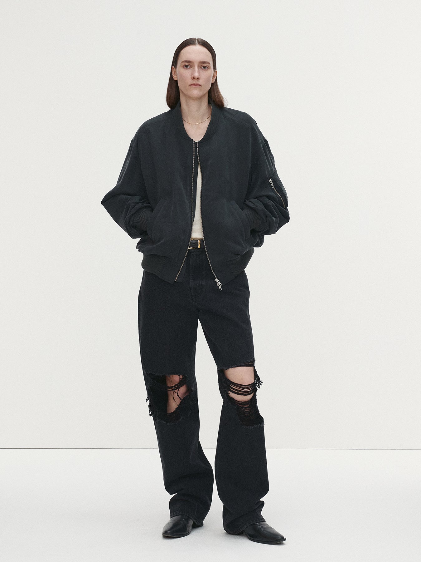 Tonywack - Rayon Twill Bomber Jacket (Carbon) product image 3 | TRAB K-Fashion Australia