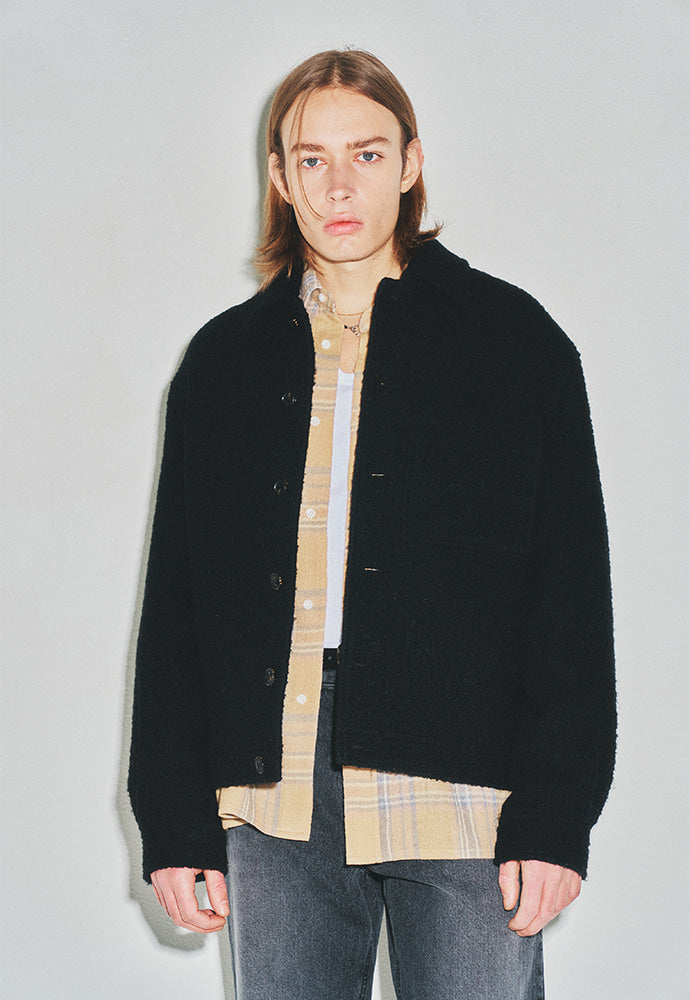 Tonywack - Brushed Wool Patch Pocket Blouson (Black) product image 6 | TRAB K-Fashion Australia