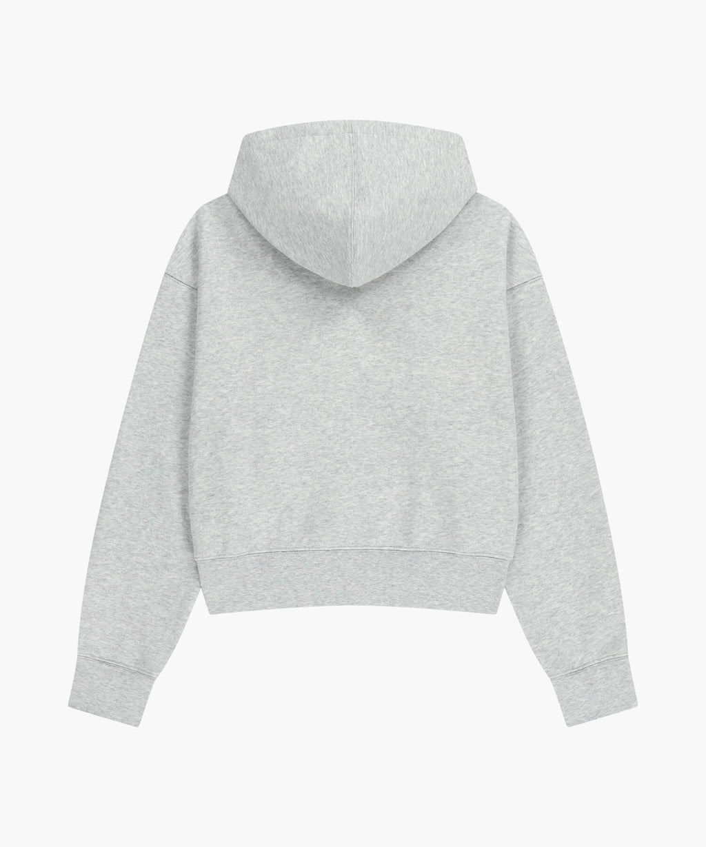 Marithe & Francois Girbaud - Drawing Classic Logo Crop Hoodie (Light Heather Gray) product image 2 | TRAB K-Fashion Australia