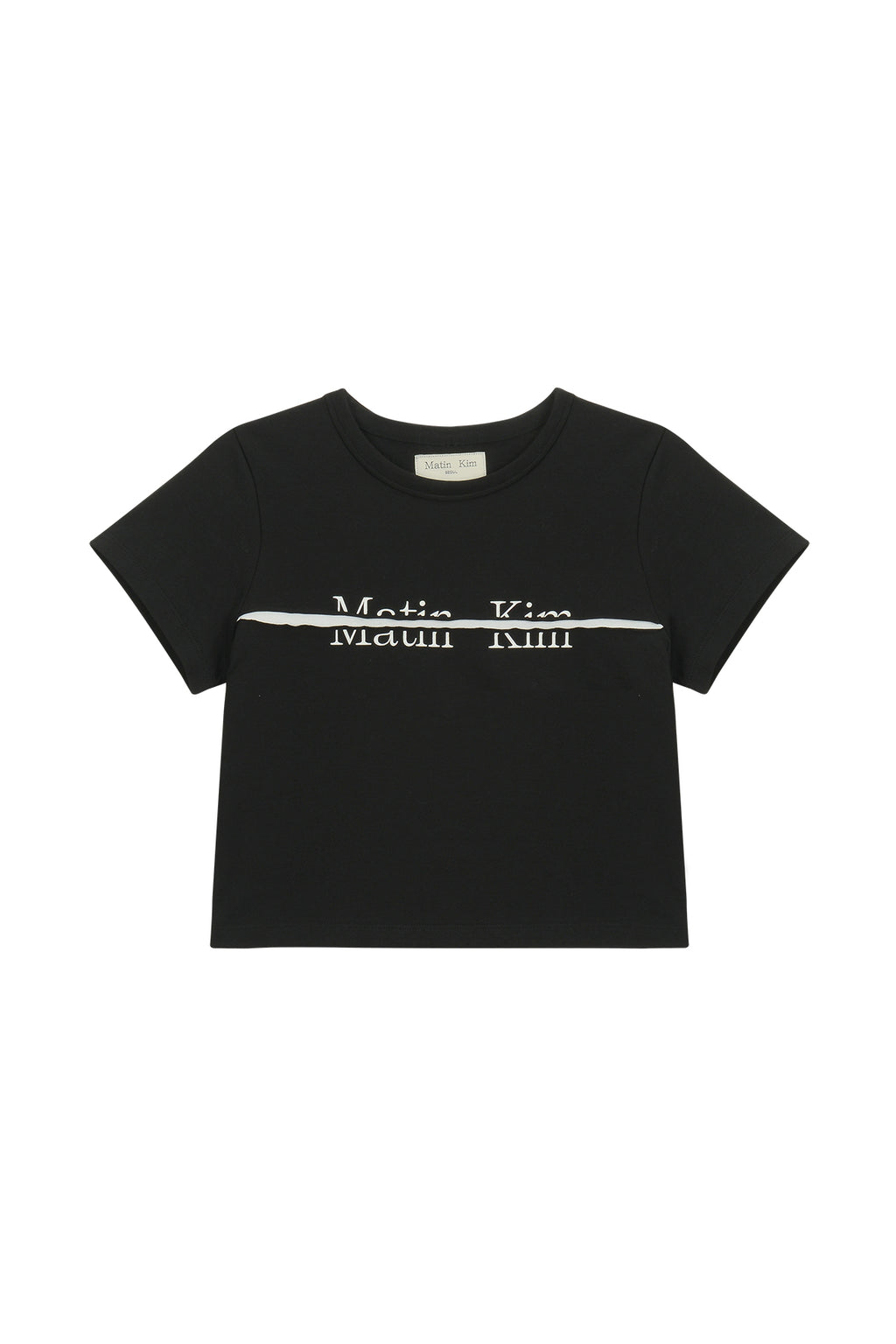 Matin Kim - Logo Cutted Crop Top (White) product image 6 | TRAB K-Fashion Australia