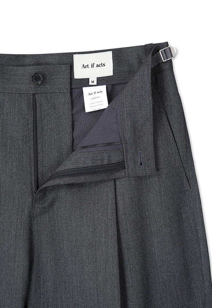Art if acts - Wool One Tuck Trousers (Charcoal) product image 10 | TRAB K-Fashion Australia