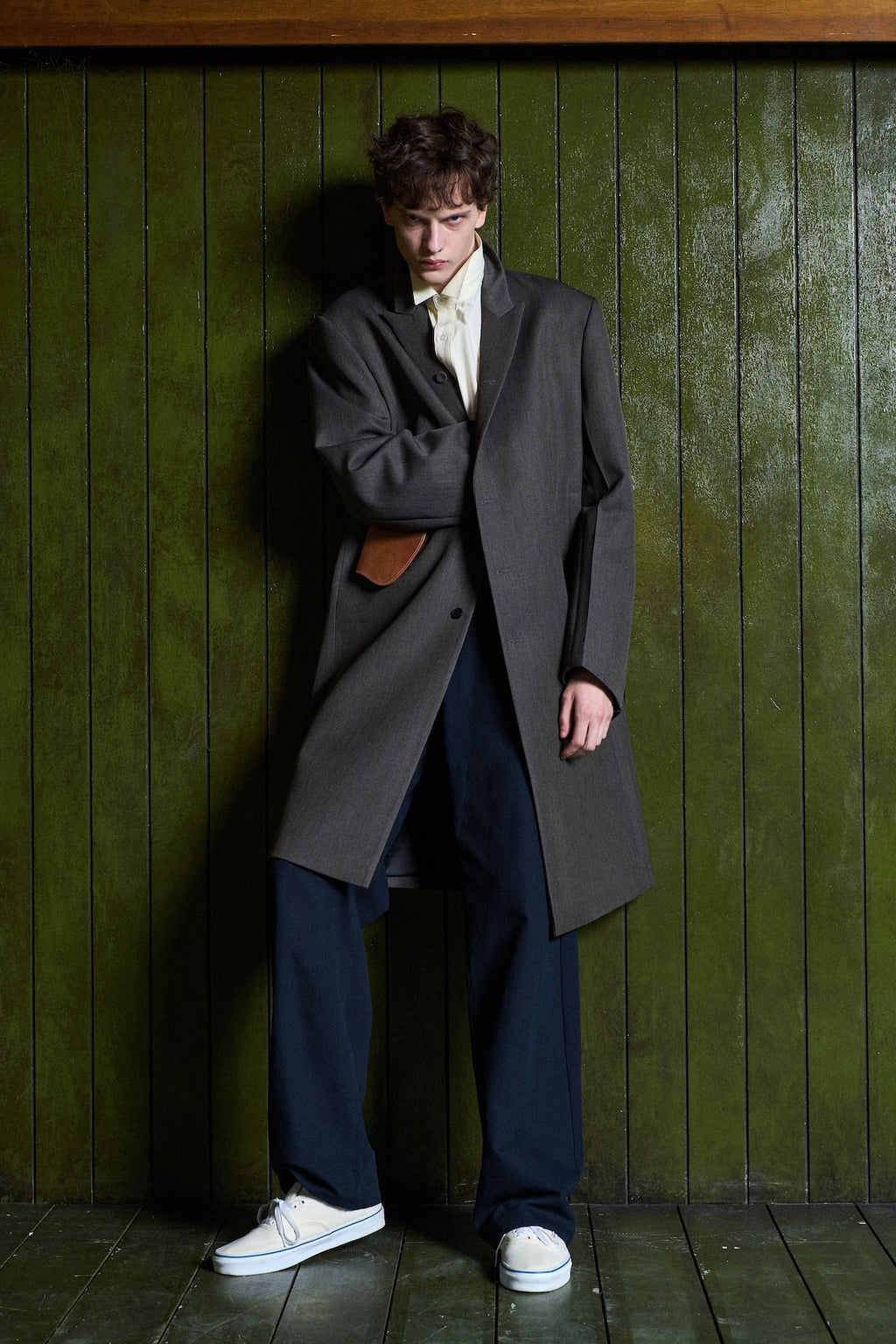 STU - Slanted 3 Button Wool Single Coat (Grey) product image 8 | TRAB K-Fashion Australia