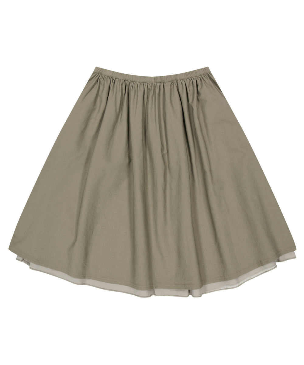 Coyseio - Strap Shirring Skirt (Ash Brown) product image 13 | TRAB K-Fashion Australia