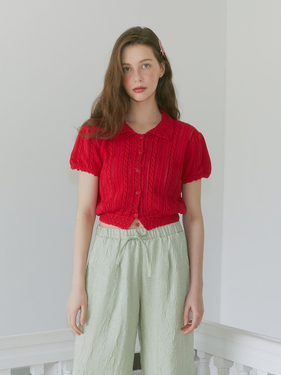 Margarin Fingers - Petit Crochet Knit (Red) product image 1 | TRAB K-Fashion Australia