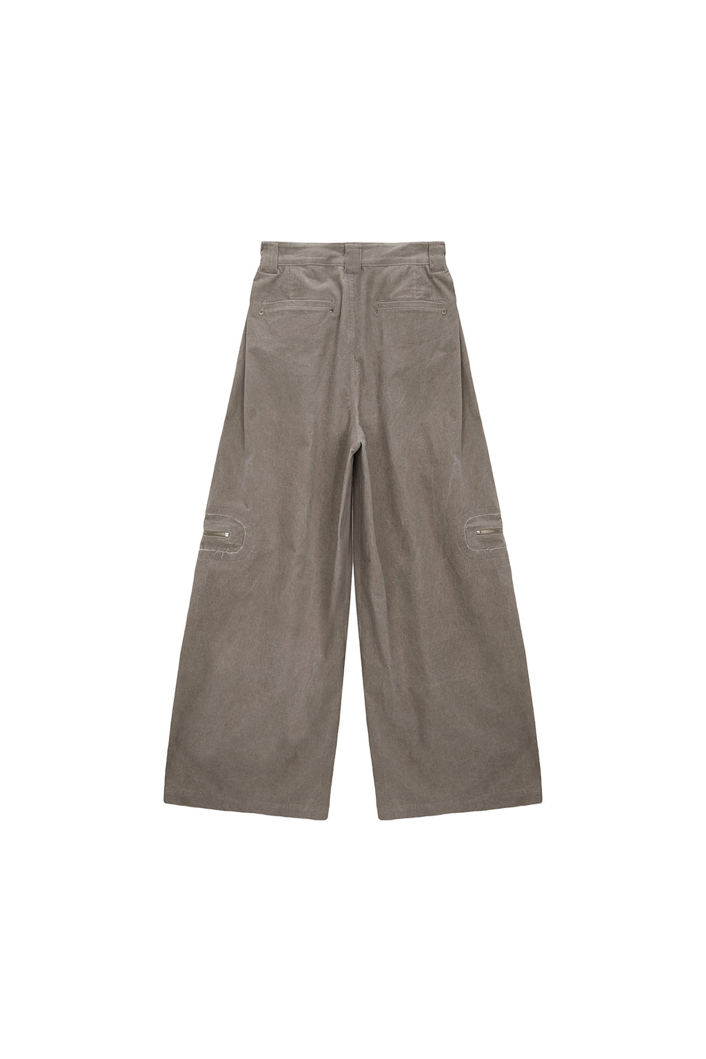 Matin Kim - Corduroy Tuck Point Wide Pants (Beige) product image 2 | TRAB K-Fashion Australia