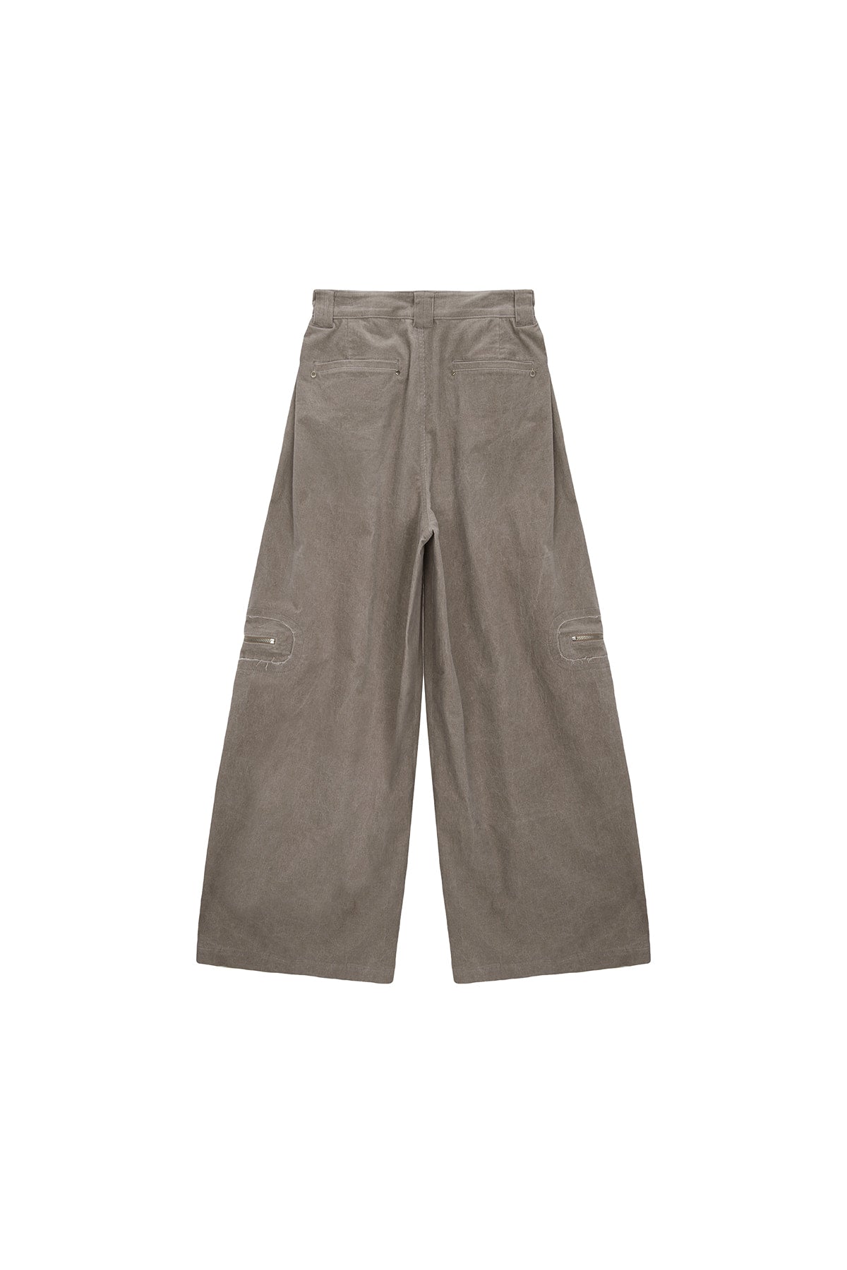 Matin Kim - Corduroy Tuck Point Wide Pants (Beige) product image 2 | TRAB K-Fashion Australia